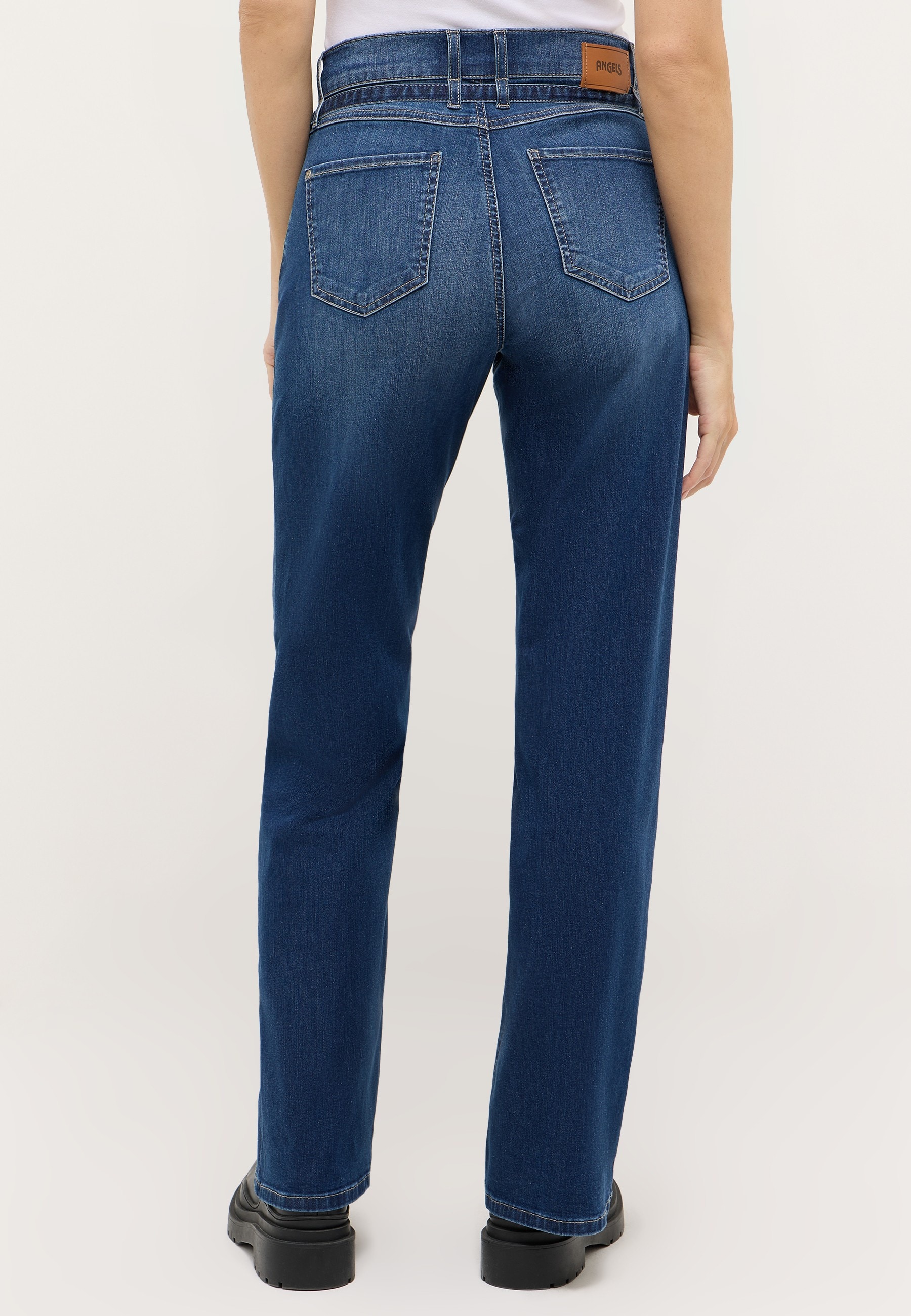 ANGELS 5-Pocket-Jeans »Liz City« mit Gürtel, Relaxed Fit