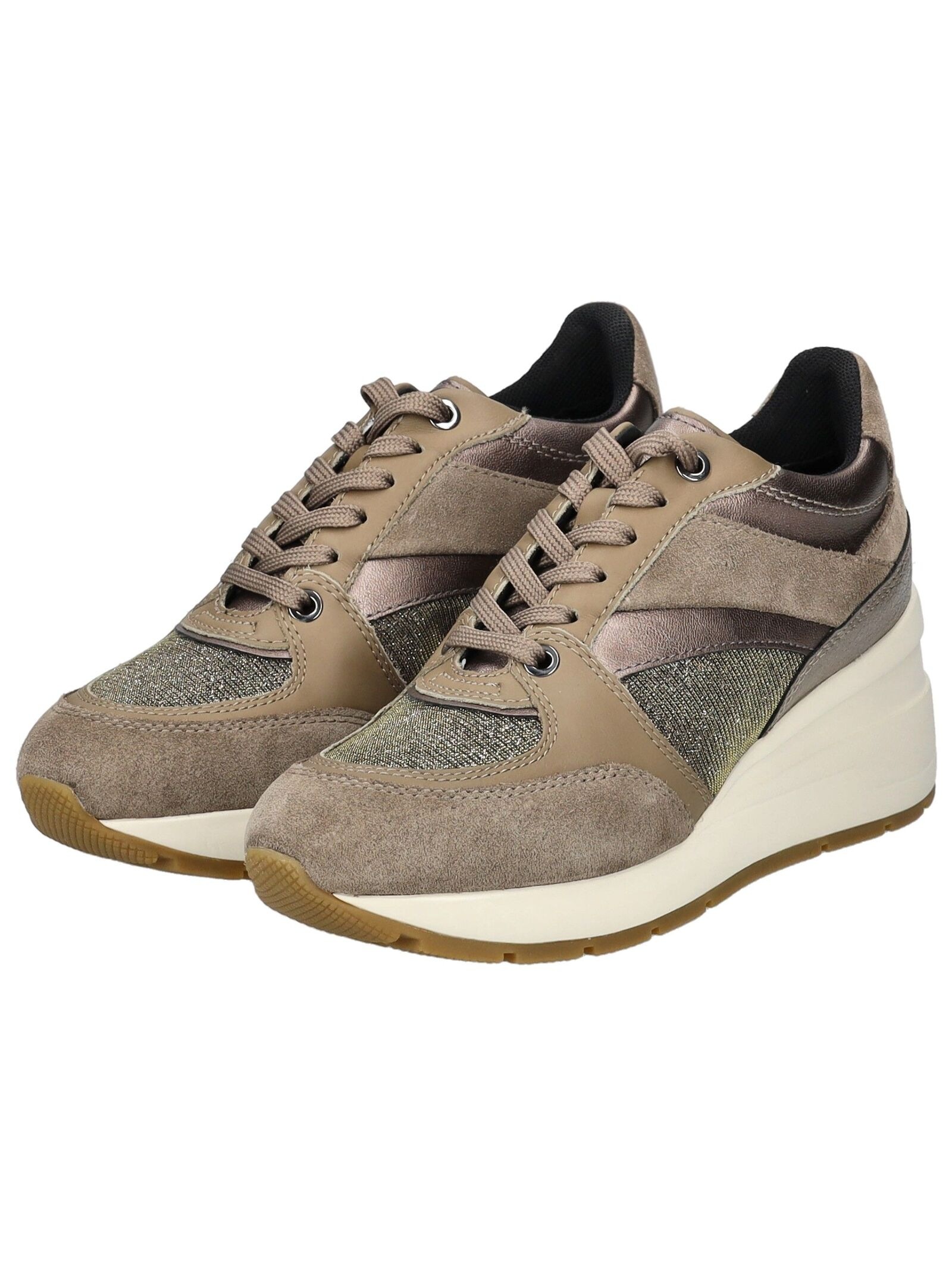 Geox Women's Leather Sneaker Taupe 40 3