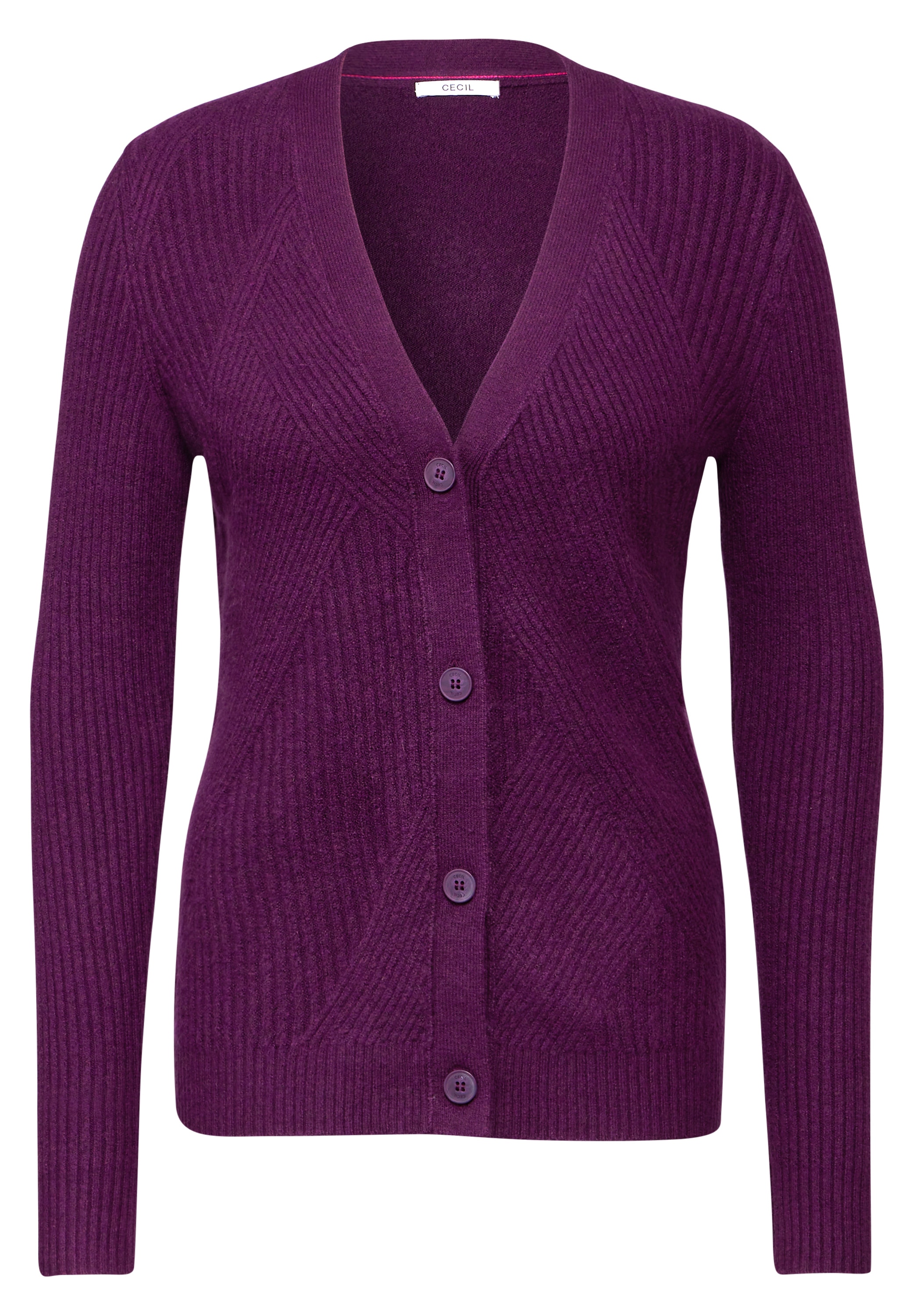 Cecil Cardigan, mit Knopfleiste