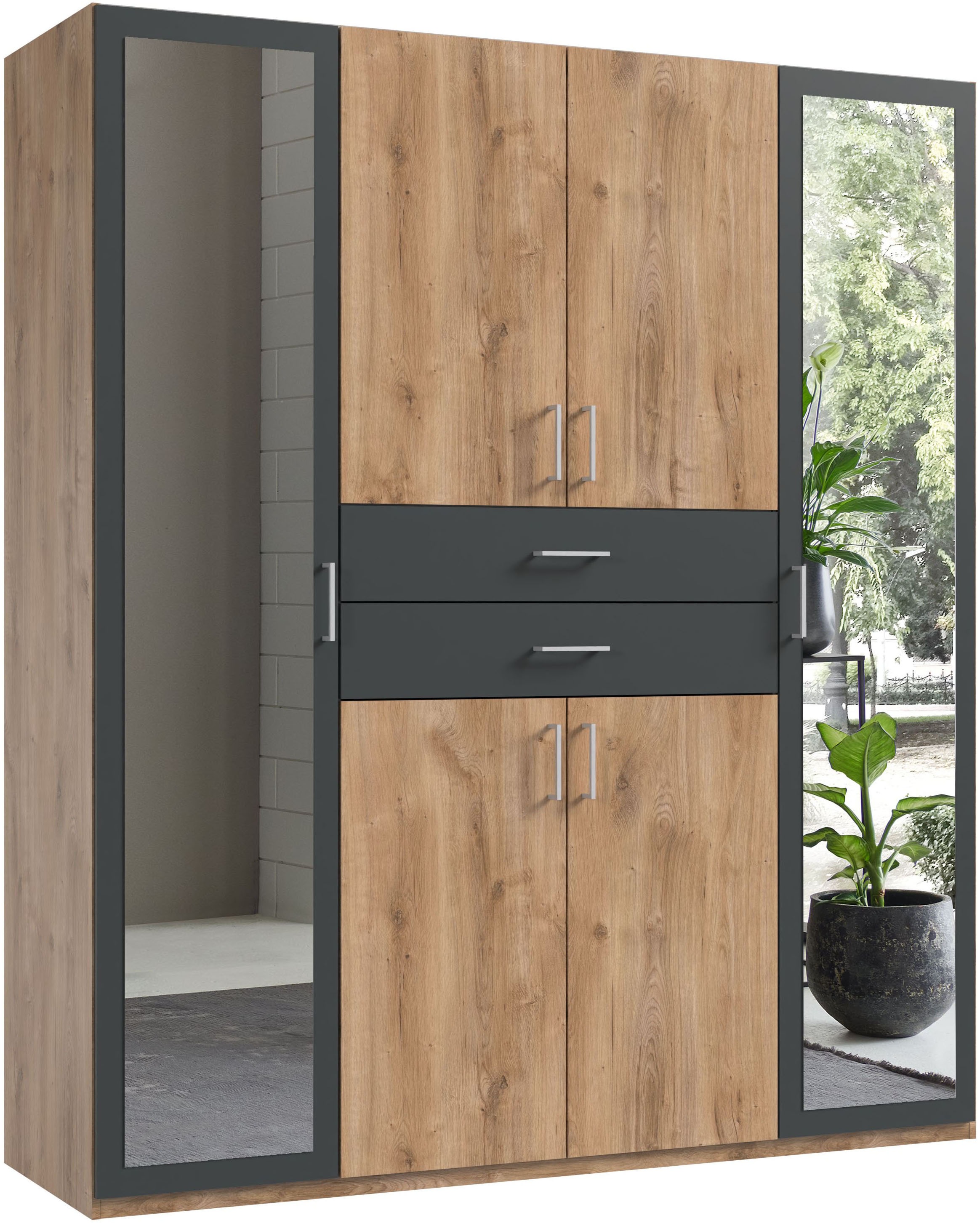 Wimex Kleiderschrank "Diver Drehtürenschrank mit Spiegel, in der Breite 180cm" Bestseller Schlafzimmerschrank