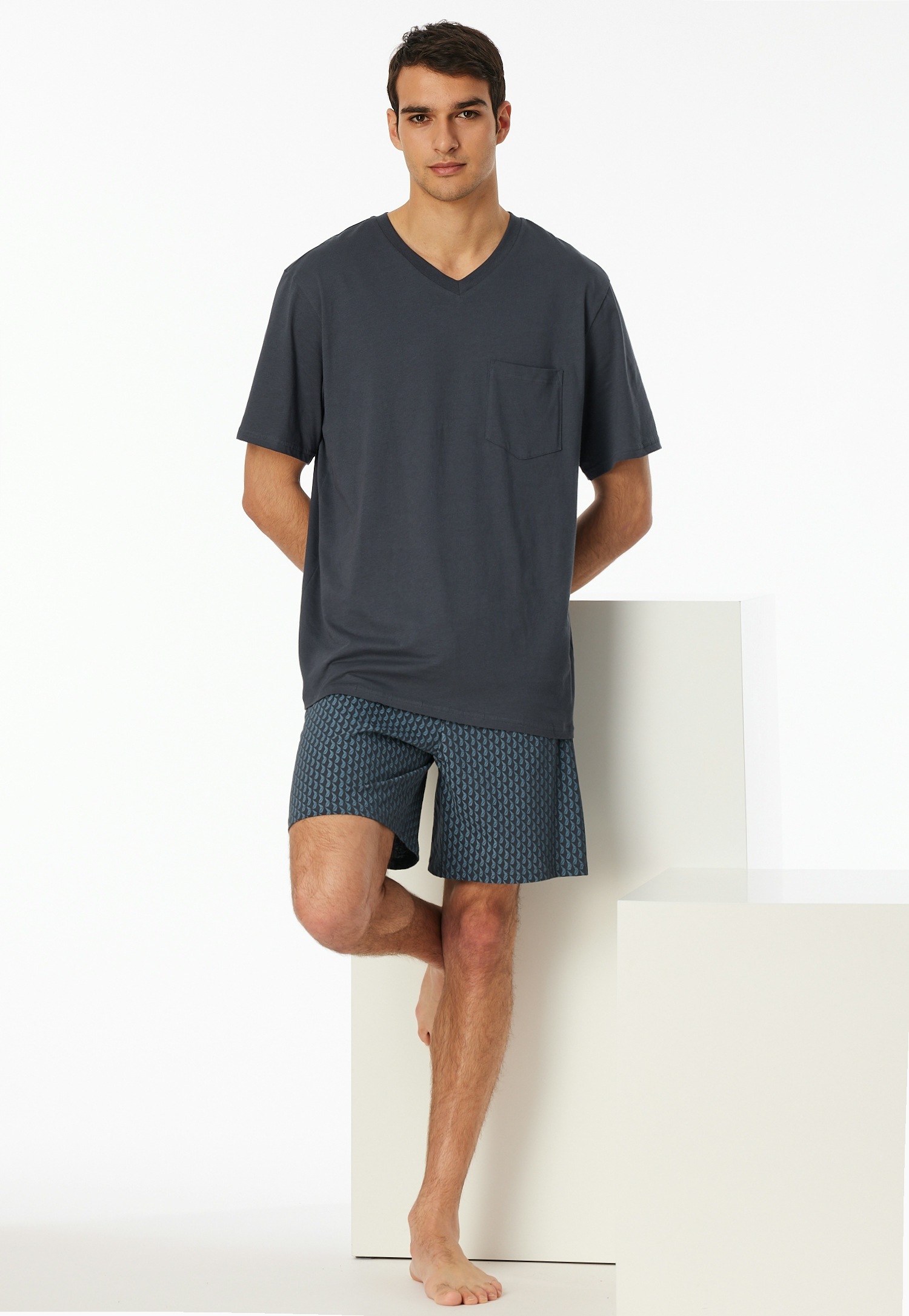 Schiesser Shorty »"Comfort Essentials"«, (2 tlg.), mit aufgesetzter Brusttasche