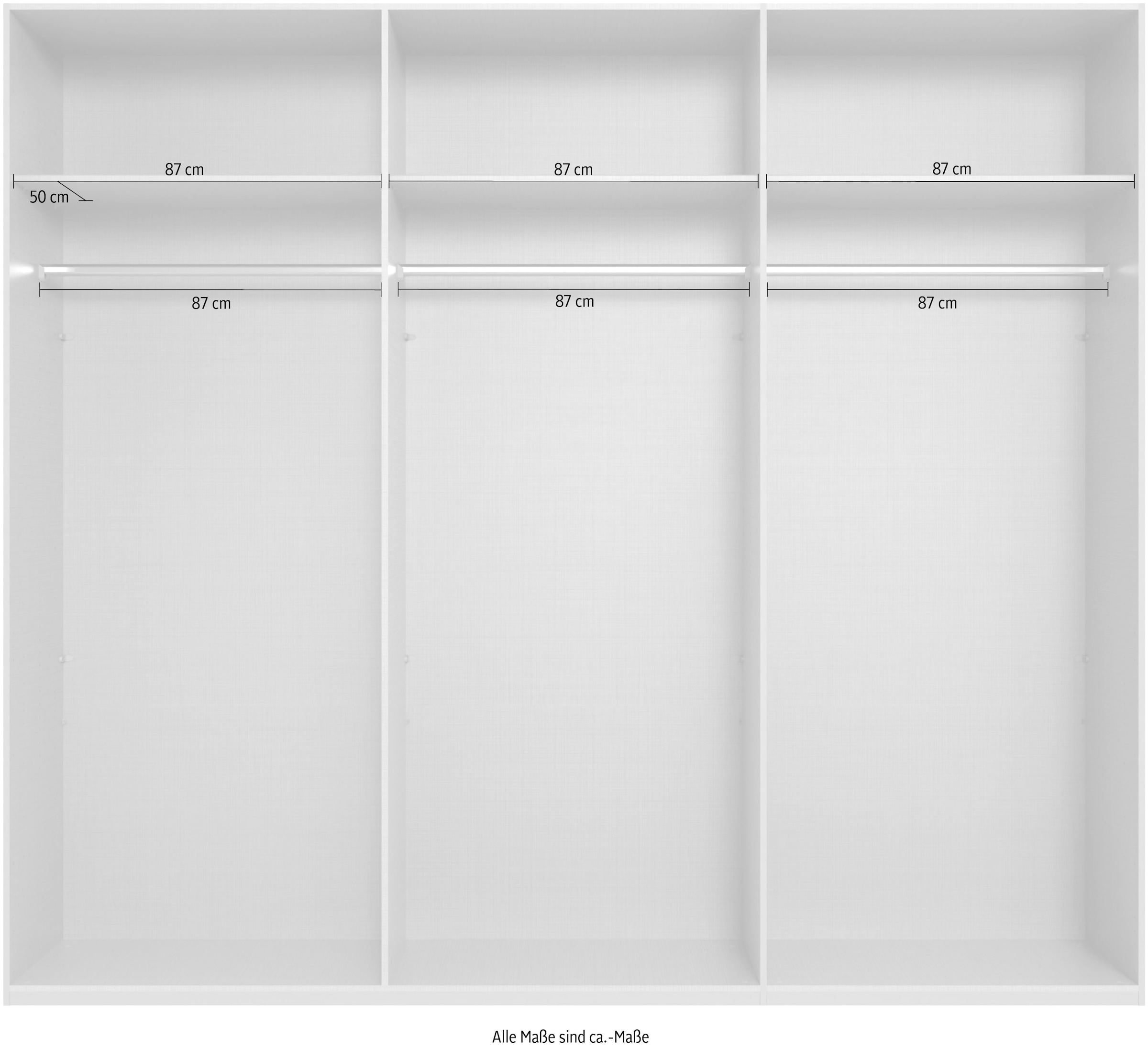 Wimex Kleiderschrank »Mugano,in 8 Breiten,3 Höhen,2 Tiefen, viele Farben, Made in Germany«, (in Basic oder Premium Ausstattung mit 2 weiteren Einlegeböden), mit langen oder kurzen Griffen aus Metall, mit oder ohne Spiegel