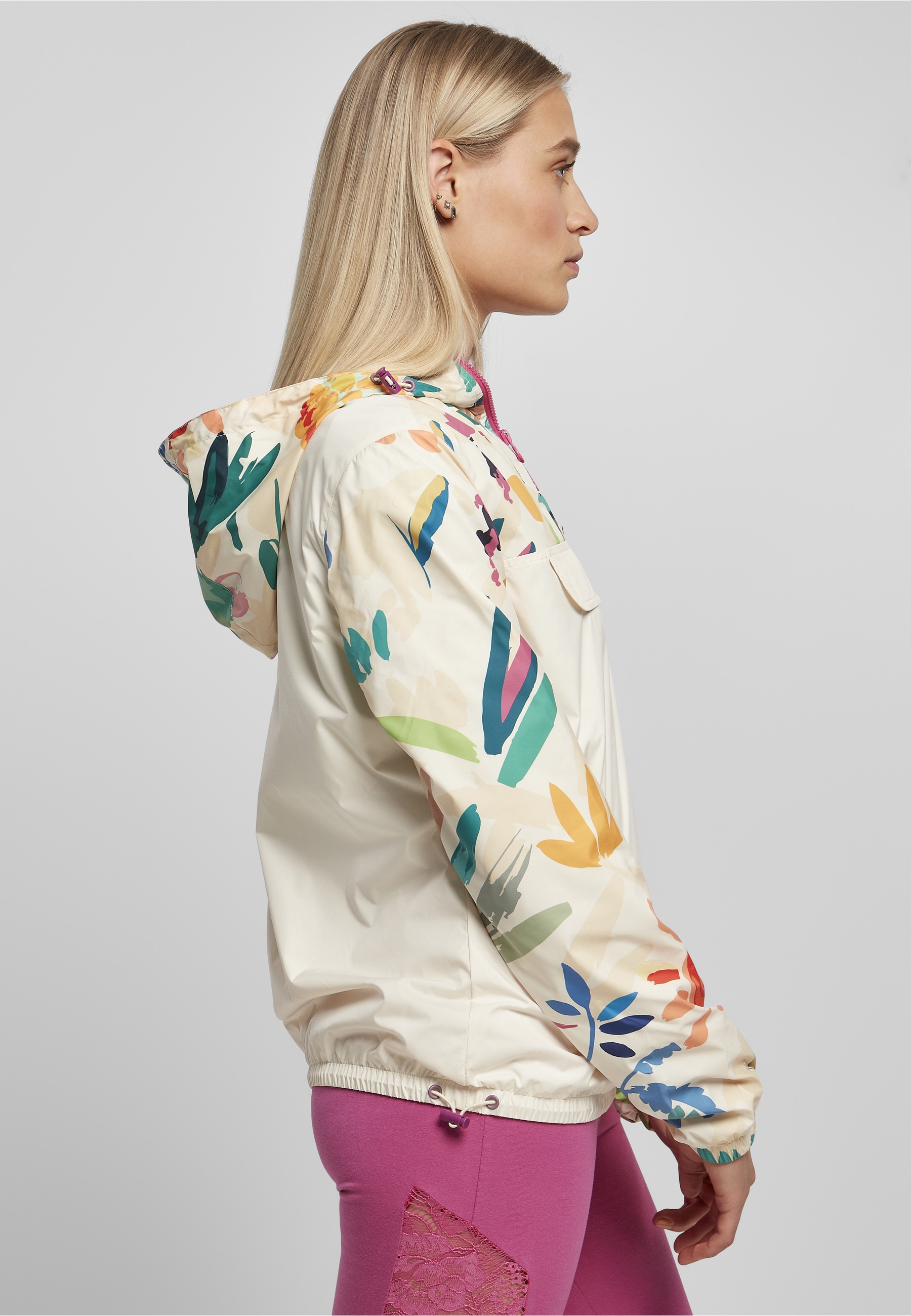 URBAN CLASSICS Langmantel »Urban Classics Damen Ladies Mixed Pull Over Jacket«