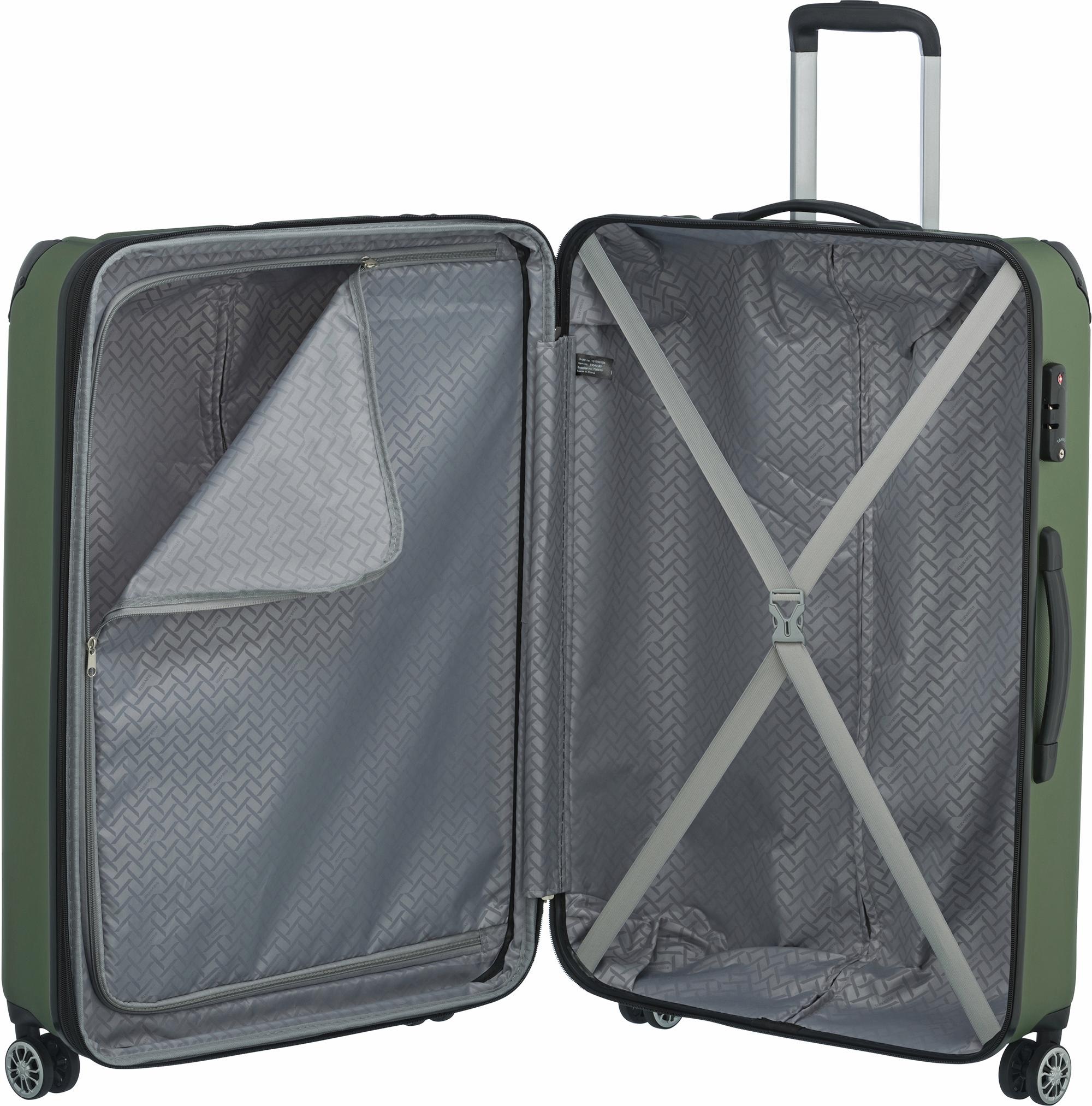 Travelite City Trolley L 4R 77cm erw. grün