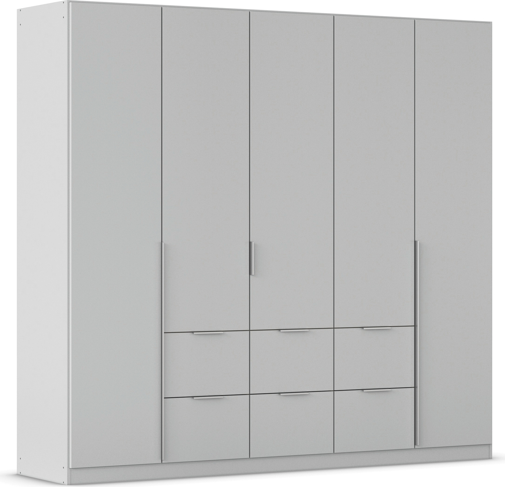 OTTO home Drehtürenschrank "Kleiderschrank Schrank Garderobe AGORDO mit Dekor- oder Hochglanzfront" in zwei Griff-Farben, Breite 226 cm, mit Außenschubkästen, Serie in 7 Breiten und 2 Höhen MADE IN GERMANY