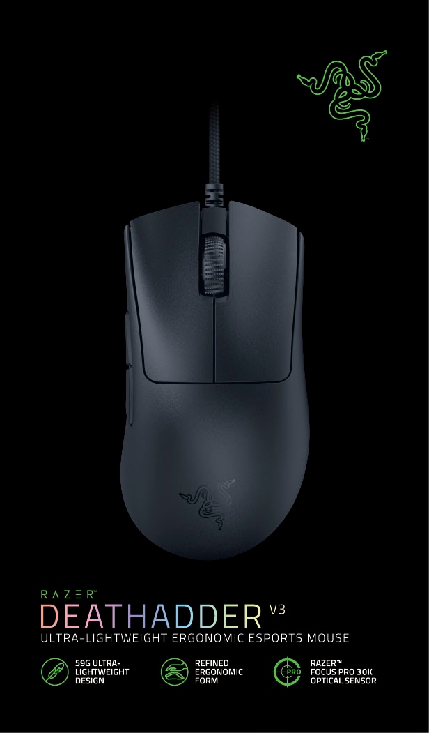 RAZER Gaming-Maus »DeathAdder V3«, kabelgebunden