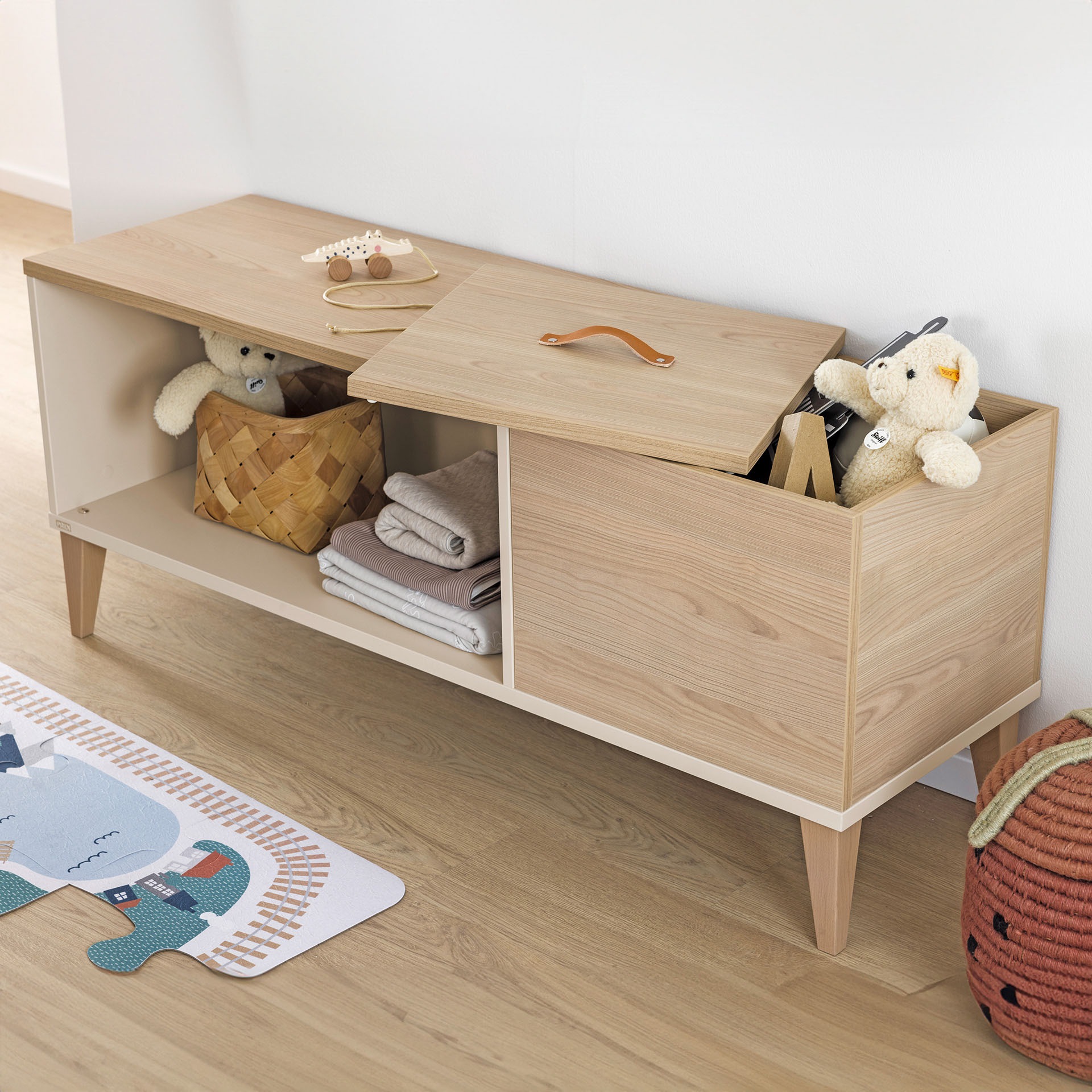 PAIDI Lowboard "MILA & BEN Steiff by PAIDI in Beige, 3 Türen mit Push-to-op günstig online kaufen