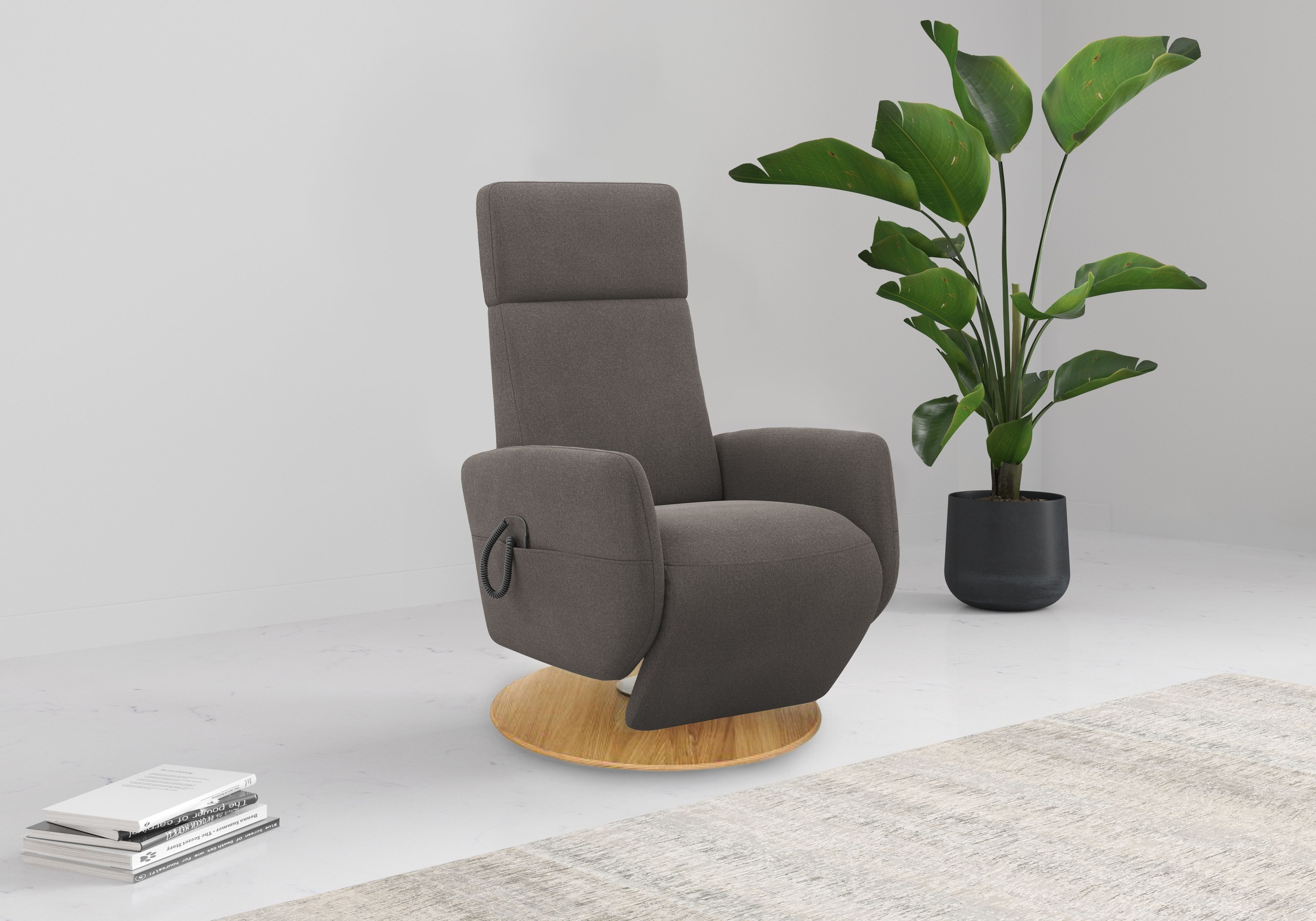 OTTO home TV-Sessel "Rochelle, inkl. Kopfteilverstellung & 360 Drehfunktion" 1 Stk. tlg. TV-Sessel mit Drehfunktion 360 Grad