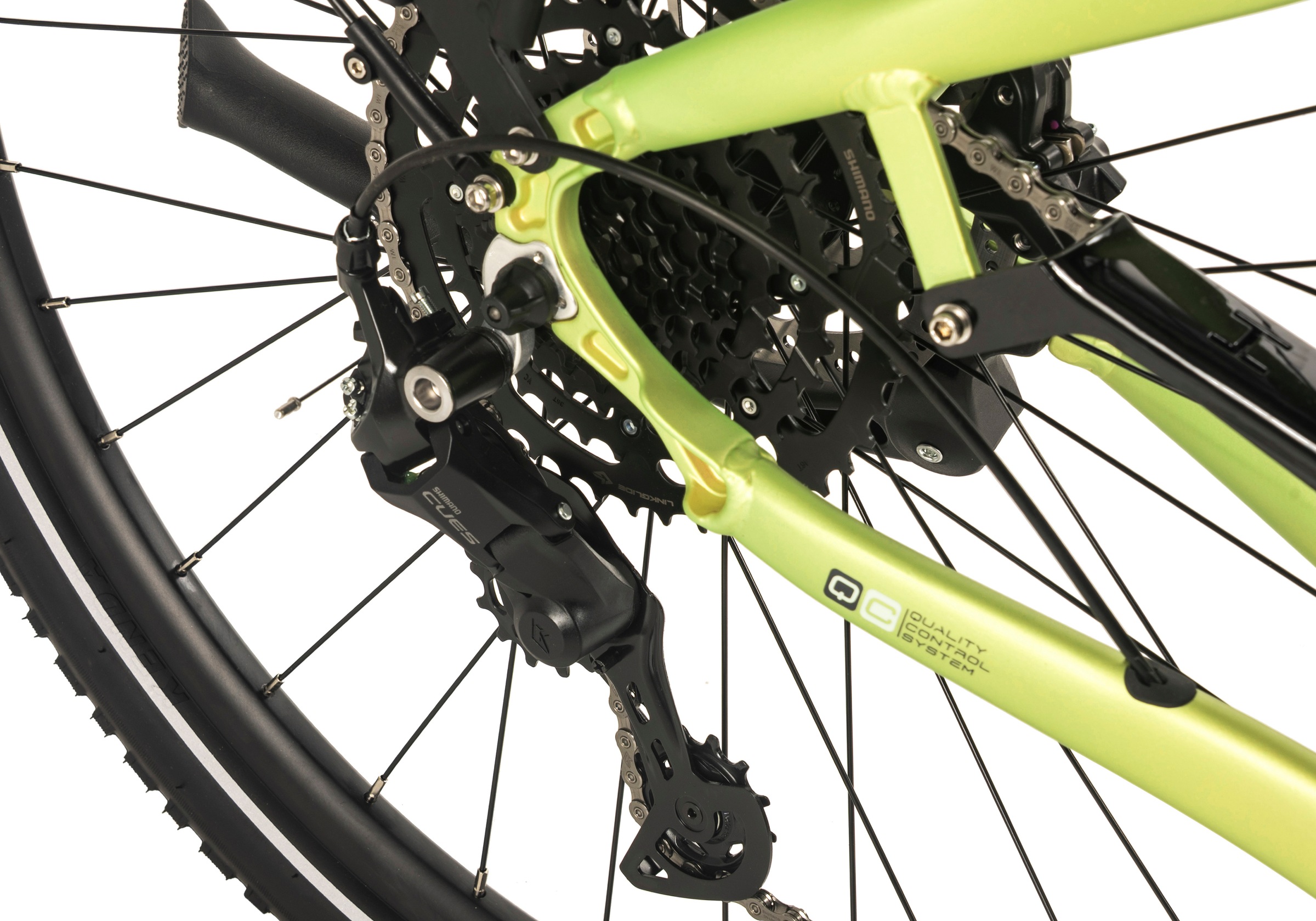 Adore E-Bike »28" Alu Cityfahrrad CX-380 Mittelmotor 85NM / 15Ah Lime Green matt«, 9 Gang, Shimano, Cues, Mittelmotor 250 W