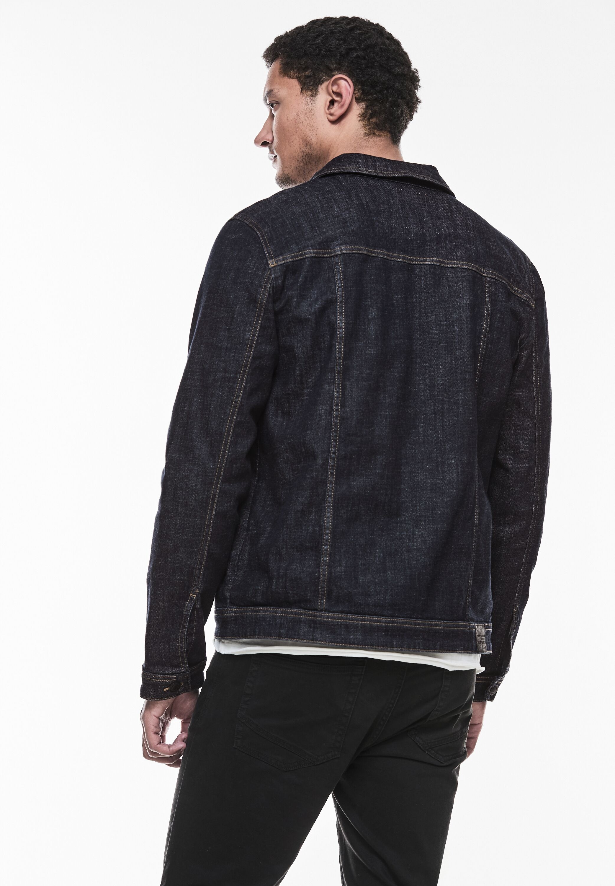 STREET ONE MEN Jeansjacke, ohne Kapuze, mit Brusttaschen