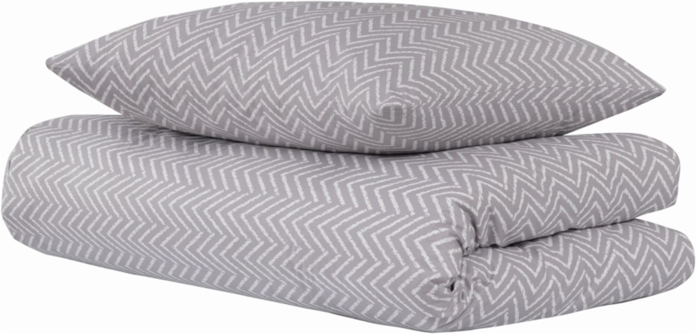 uncover by SCHIESSER Bettwäsche »Grebur aus weicher Baumwolle mit einem dezenten Zickzackmuster« 2 Stk. OEKO-TEX® MADE IN GREEN