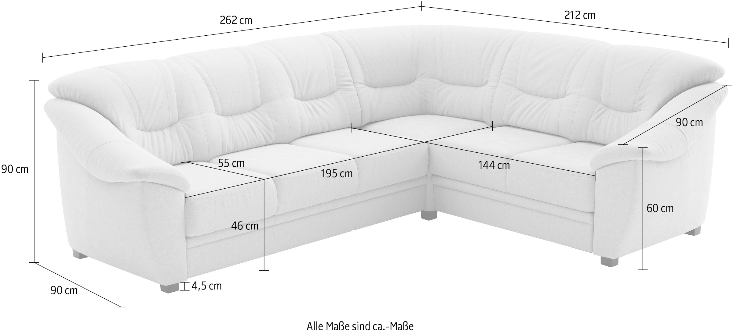 sit&more Ecksofa »Savona« mit Federkern, optional mit Bettfunktion
