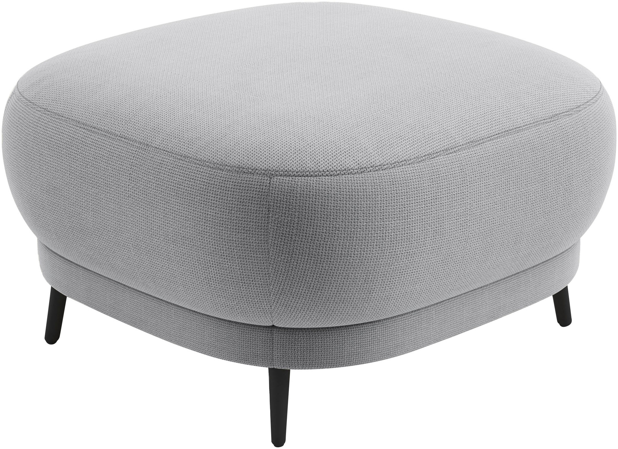 sit&more Polsterhocker »Blues«, mit Metallfüßen, schwarz-matt