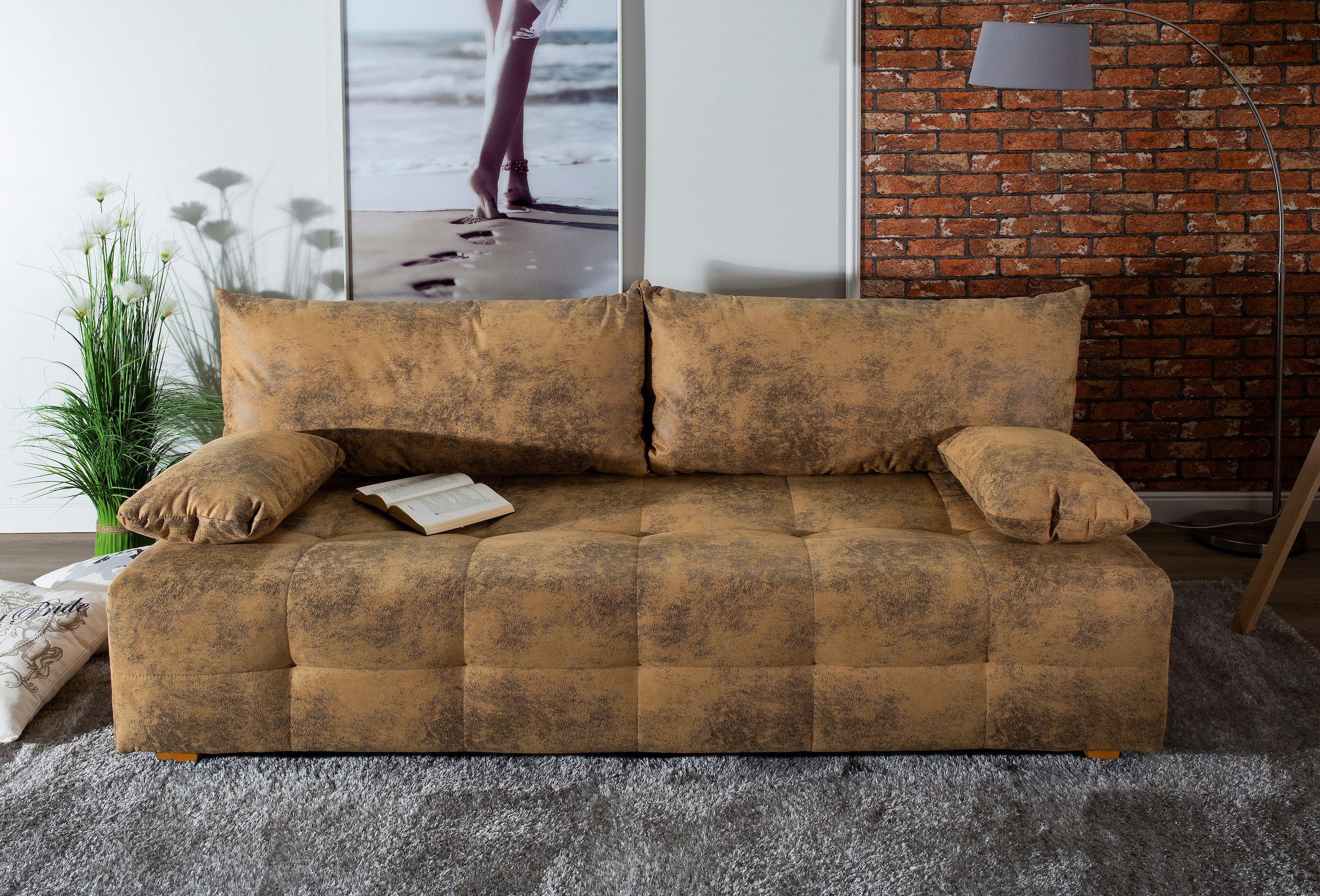 COLLECTION AB Schlafsofa "Bella", Schlafsofa,Bettkasten,Bonellfederkern,Rüc günstig online kaufen