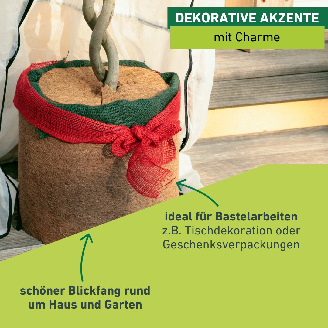 Windhager Pflanzschnur »Pflanzenbinder aus Jute, Gartenschnur und Bastelschnur« Pflanzendraht, Indoor, Outdoor, 10 x 25 cm, rot