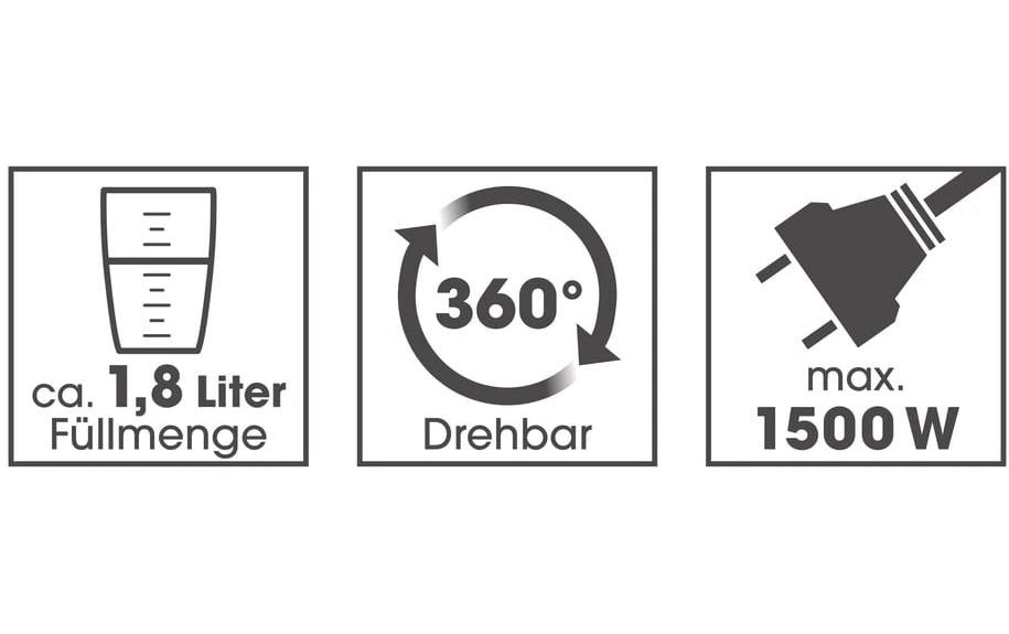 GOURMETmaxx Wasserkocher »1,8 l« 1,8 l 1500 W