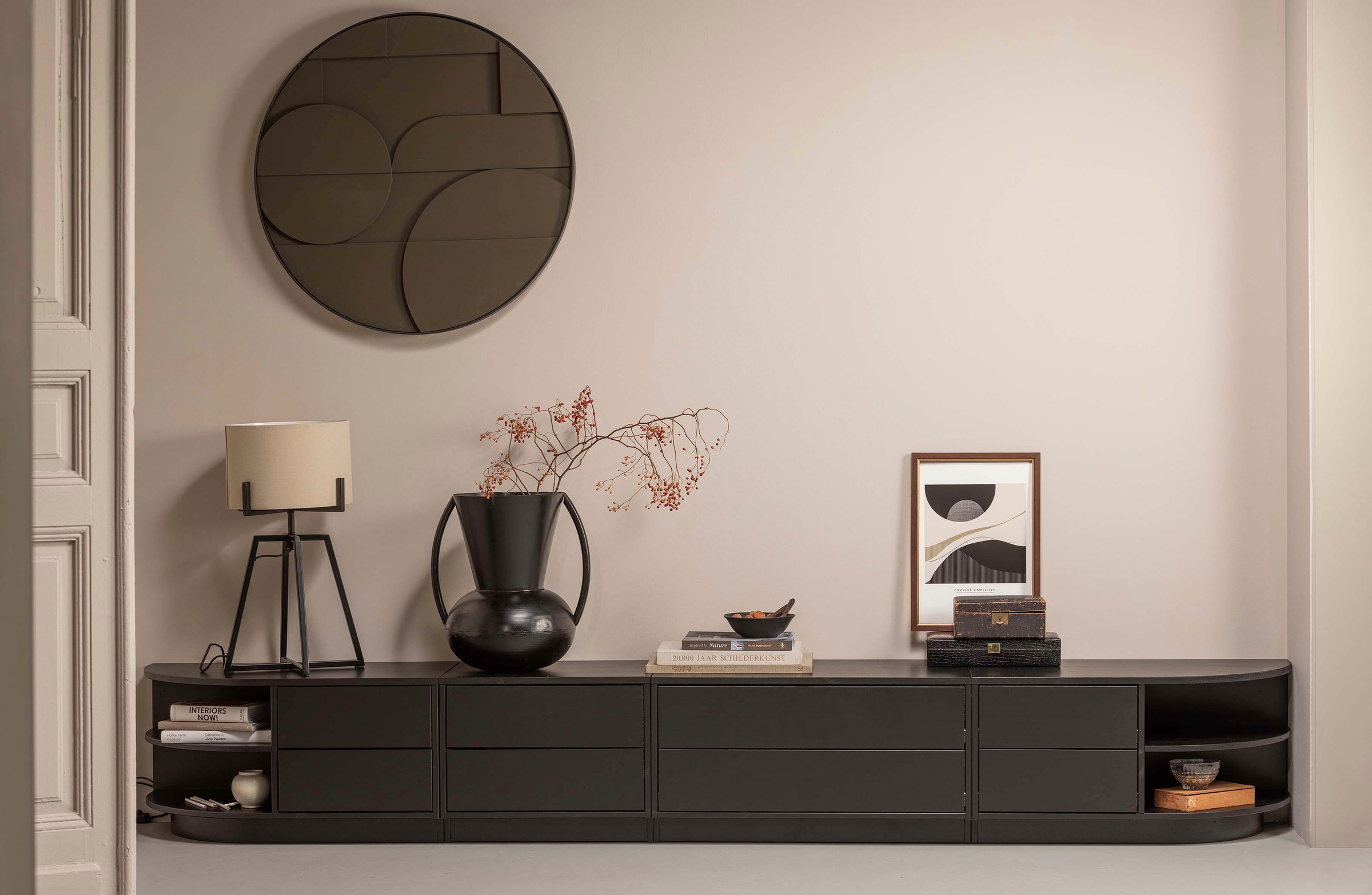 WOOOD Lowboard »Finca, Kommode mit abgerundeten Abschlussregal«, mit modernem Push-to-Open-System, Breite 78 cm