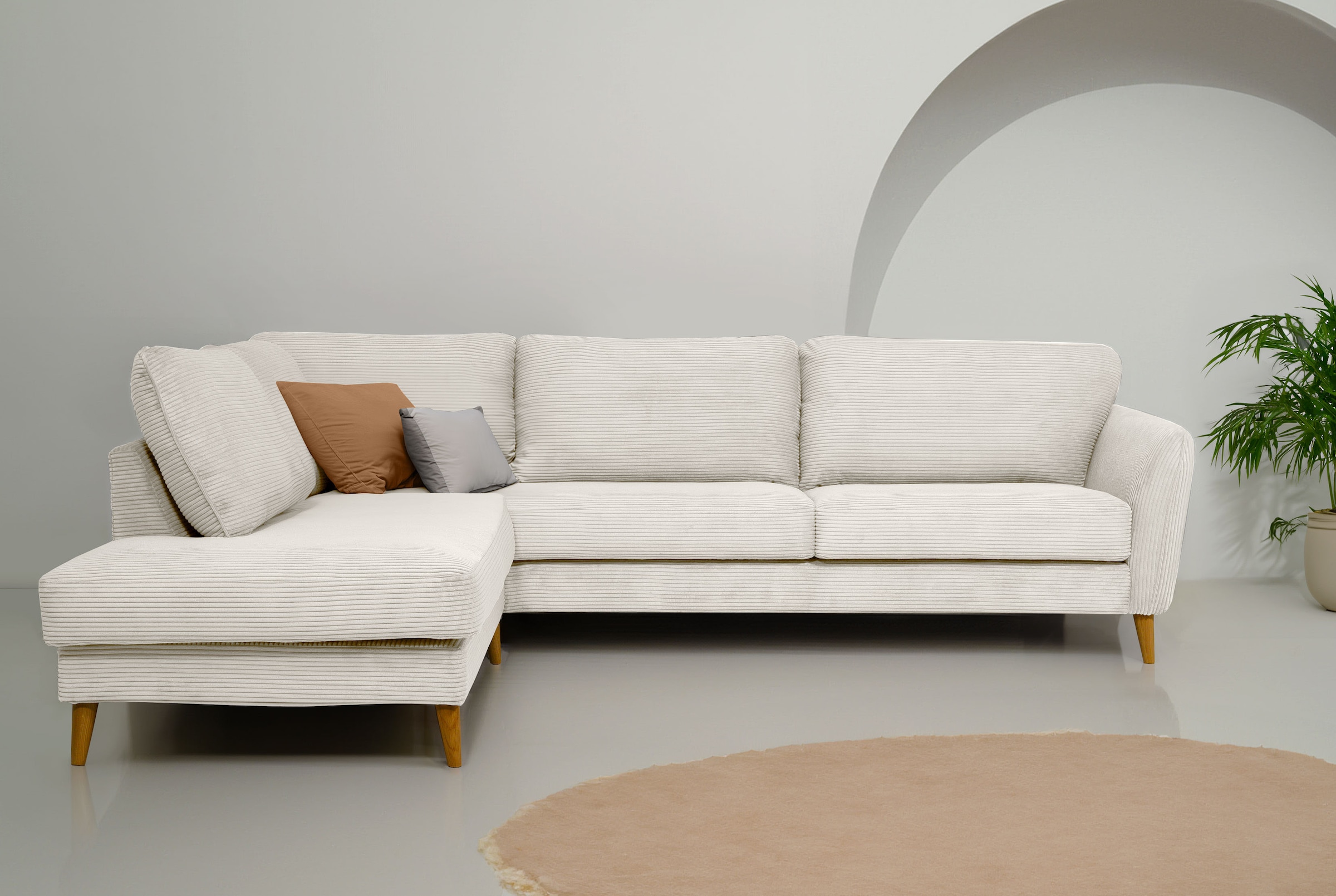 Home affaire Ecksofa "MARSEILLE 278/202 cm, L-Form, Ottom. rechts/links, ve günstig online kaufen