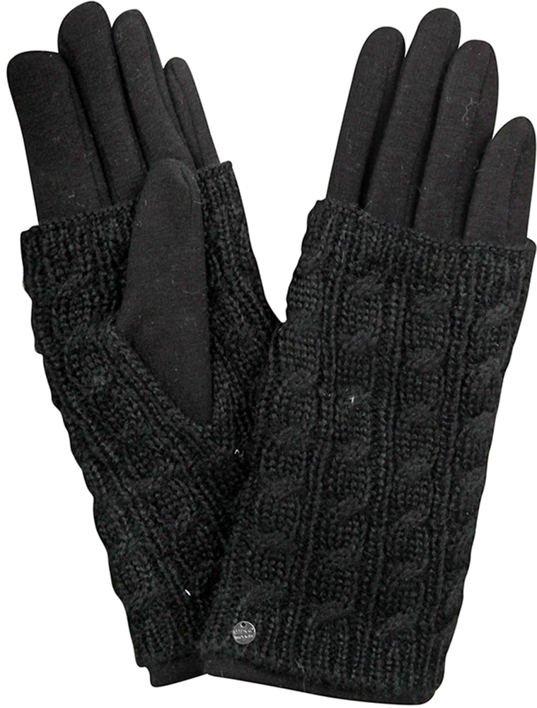 Capelli New York Strickhandschuhe, (1 Paar), mit elegantem Zopfmuster