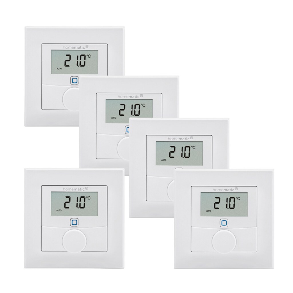 HomeMatic Smart-Home-Steuerelement »Wandthermostat m. Luftfeuchtigkeitssensor 5er Set«