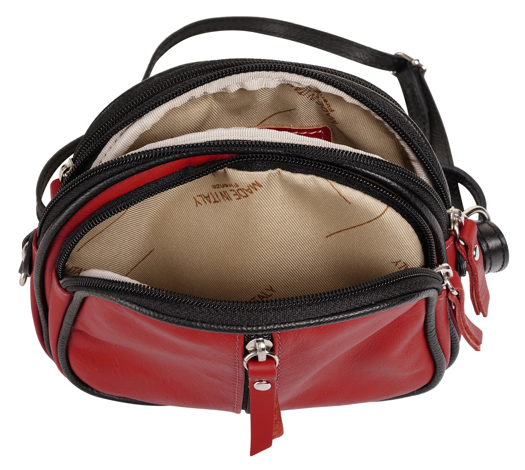 Cluty Umhängetasche echt Leder, Made in Italy