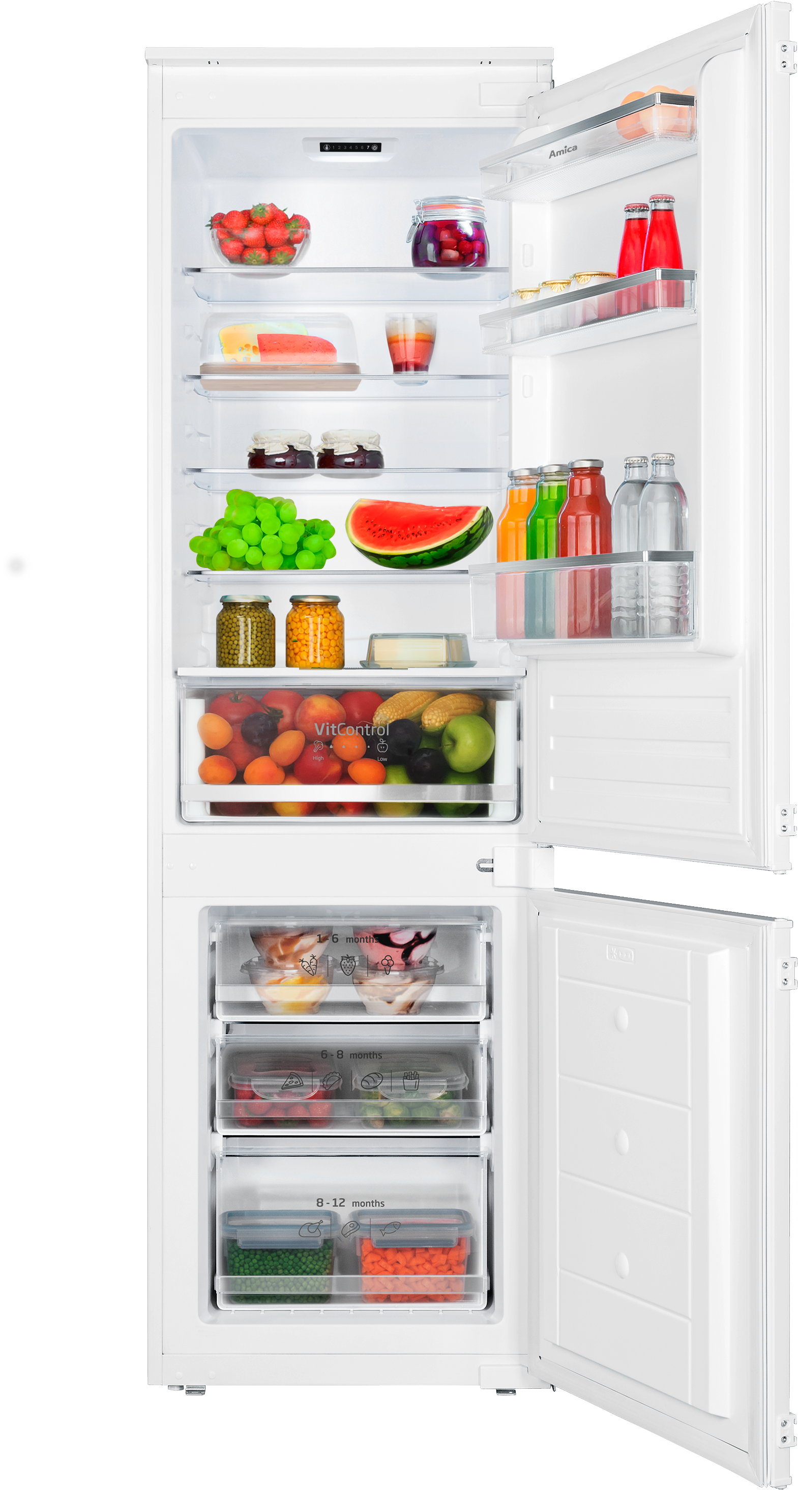 Amica Einbaukühlgefrierkombination "EKGCS 387 921" 177,1 cm hoch 54 cm brei günstig online kaufen