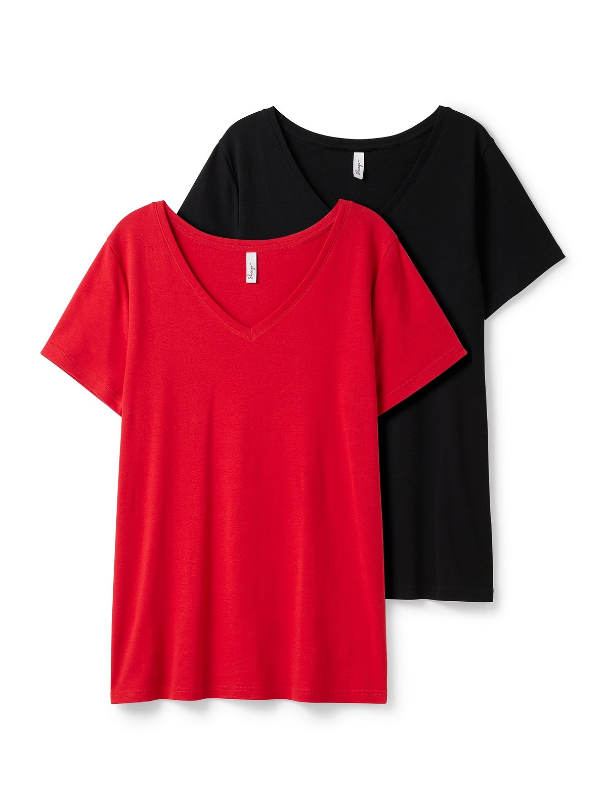 Sheego T-Shirt »Große Größen«, im Doppelpack, mit V-Ausschnitt