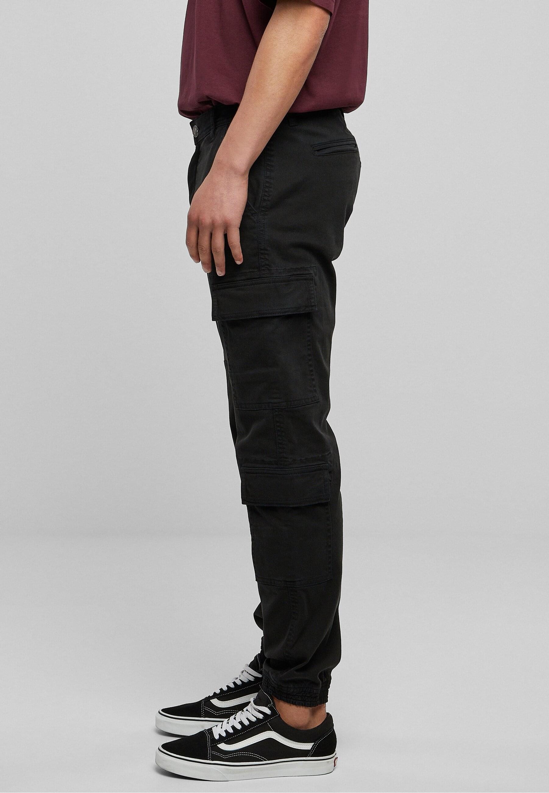 URBAN CLASSICS Stoffhose »Urban Classics Herren Double Cargo Twill Jogging Pants«, (1 tlg.)