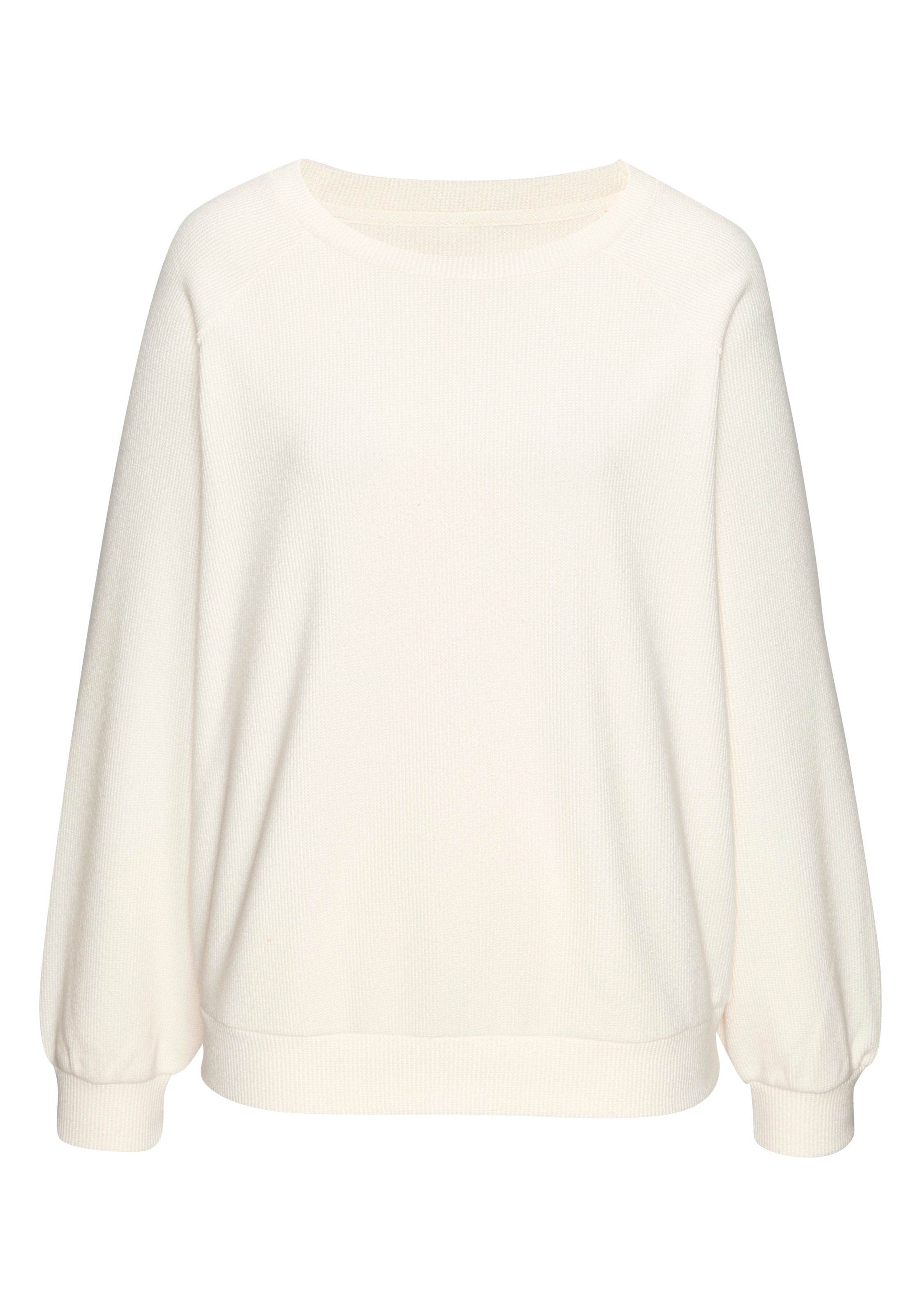 LASCANA Sweatshirt, in modischer Piqué-Optik günstig online kaufen