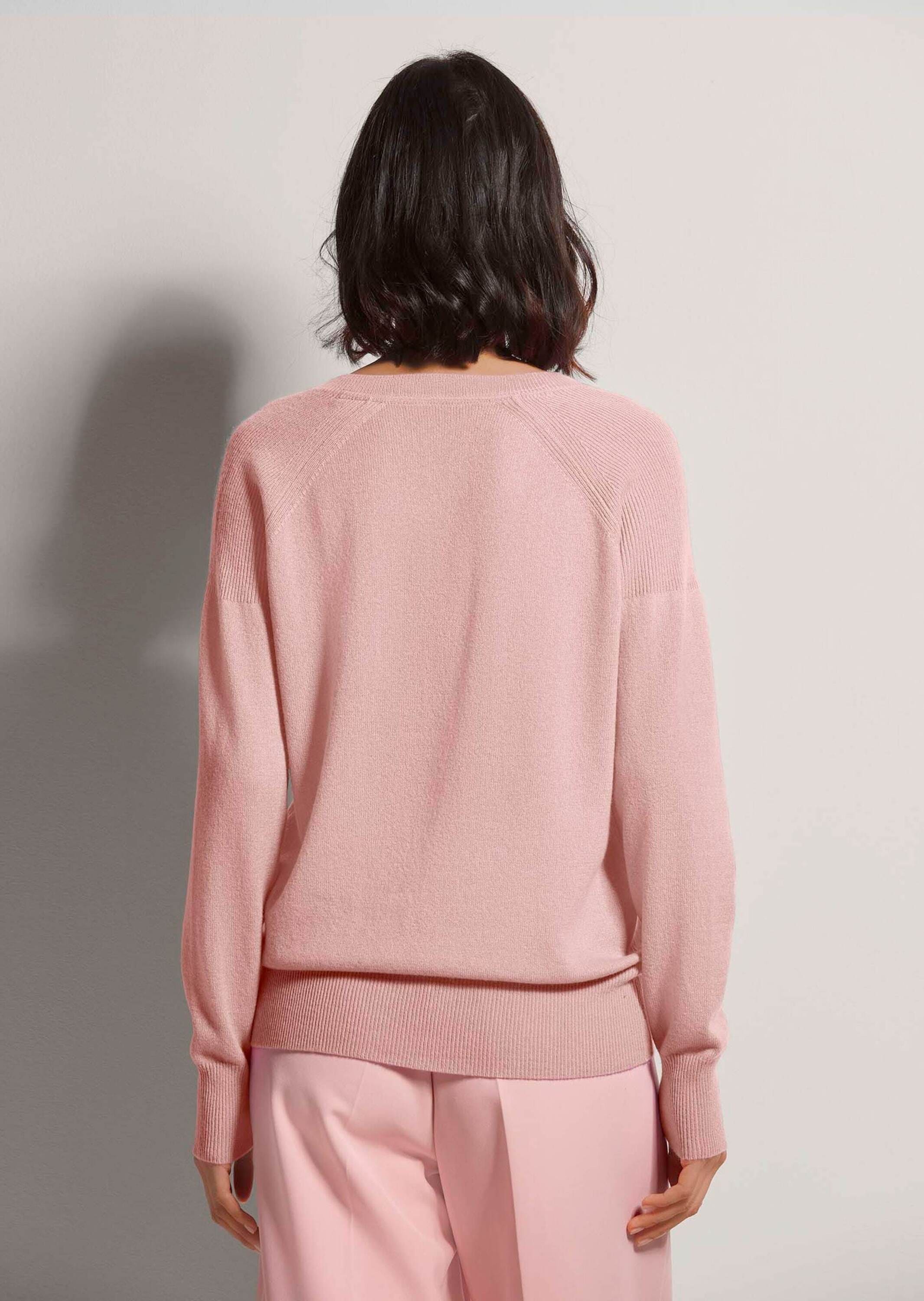 MADELEINE Longpullover »Pullover Kaschmirpullover mit V-Ausschnitt«