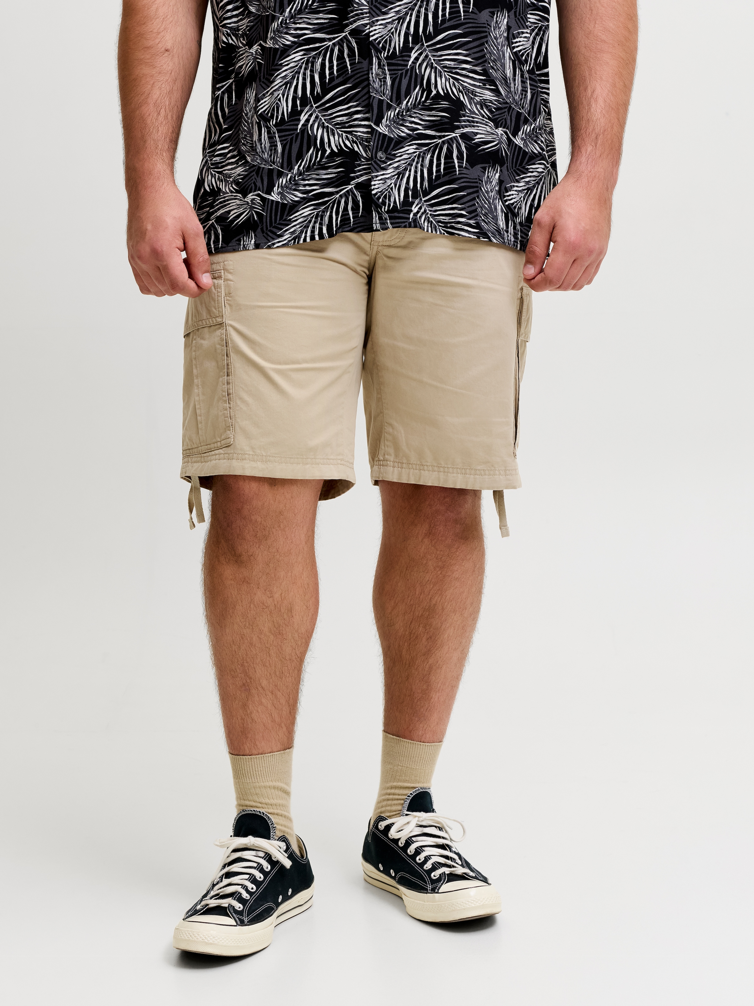 Jack & Jones PlusSize Cargoshorts "JPSTCOLE FRANK CARGO SHORT MID SN PLS" mit Taschenbändern