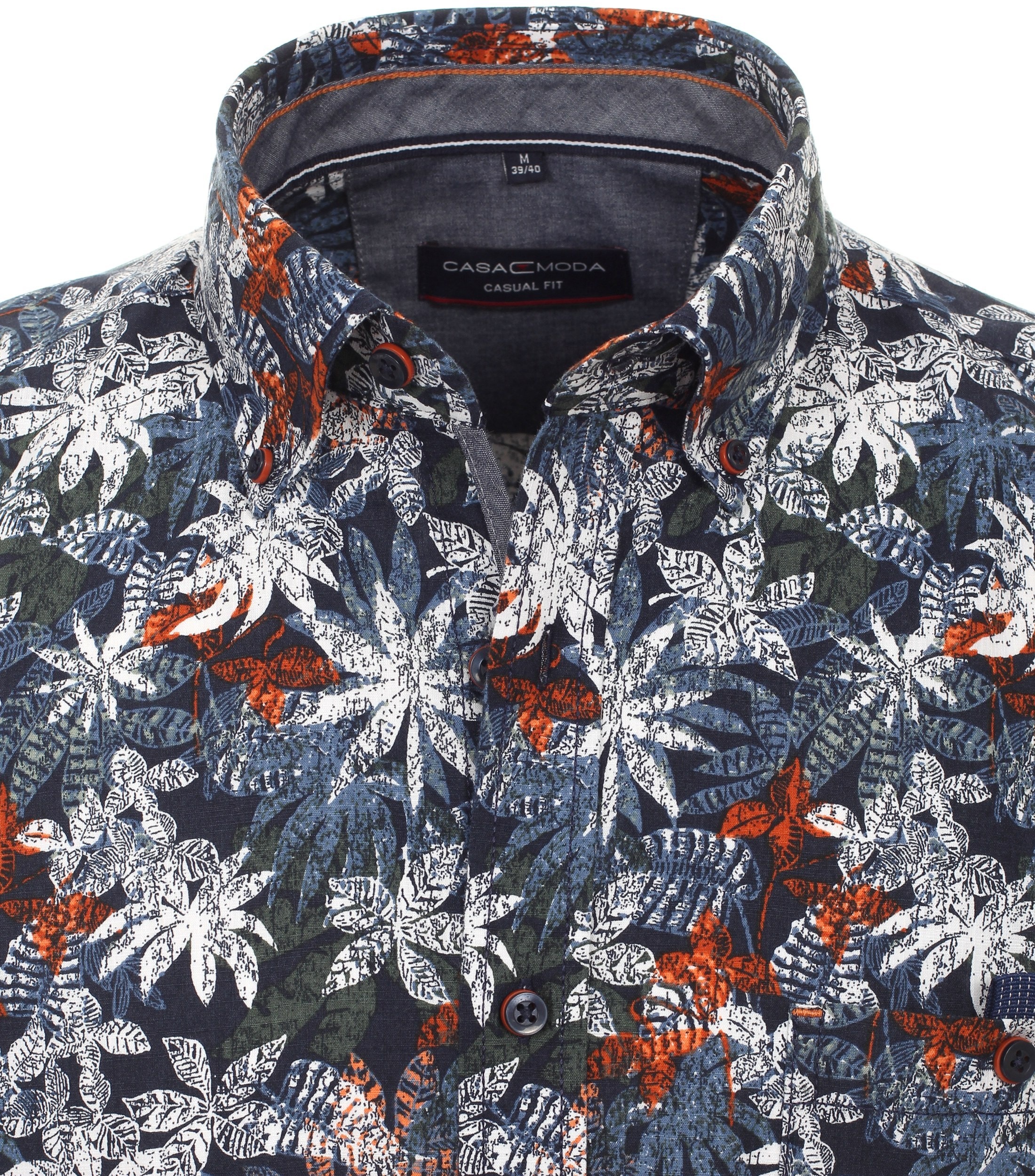 CASAMODA Langarmhemd »CASAMODA Print Freizeithemd Casual Fit Button-Down-Kragen Print«