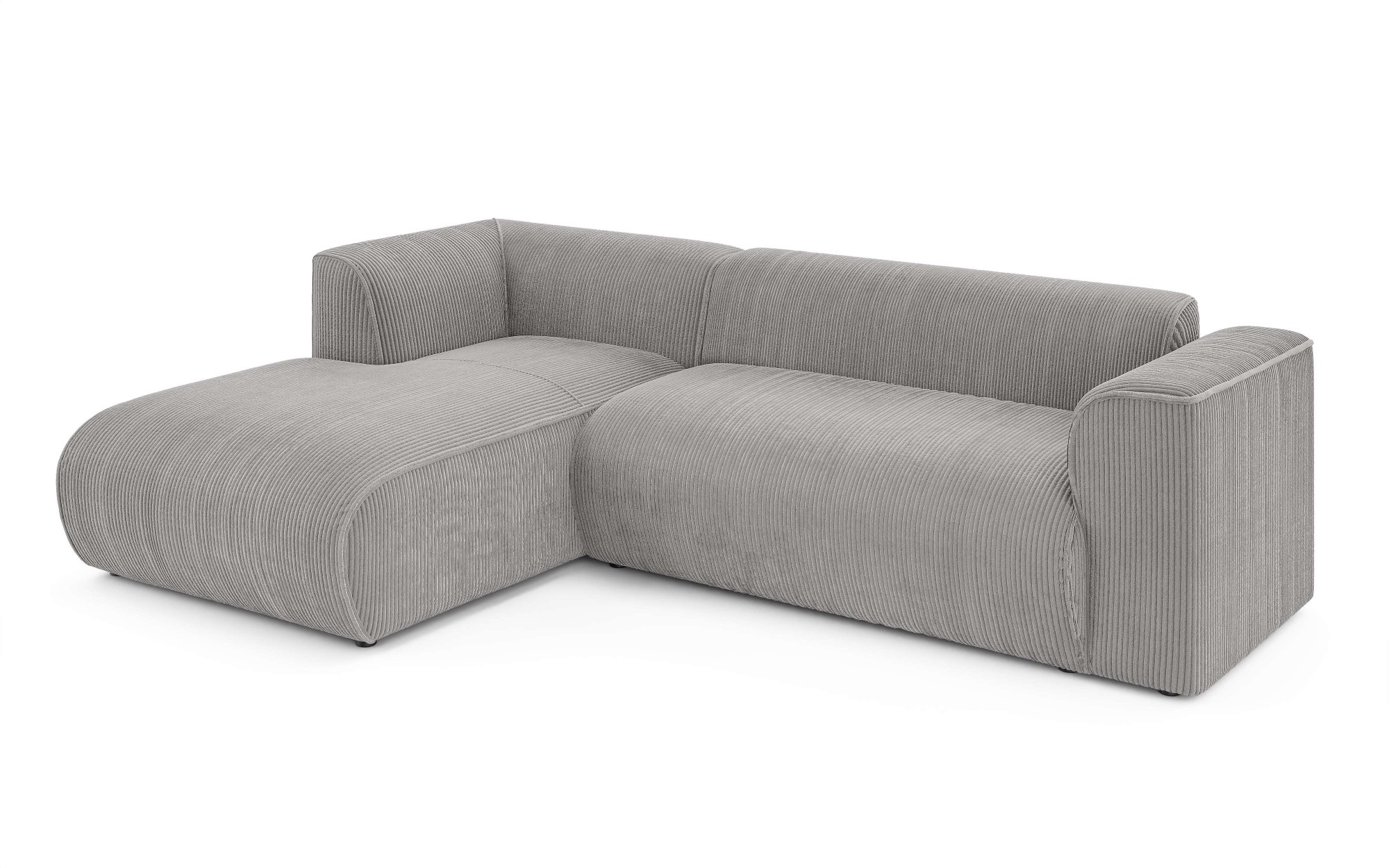 INOSIGN Ecksofa »MERID L-Form (257 cm), zeitlos & stilvolles Design,«, Aufwendig gepolstert, in Cord, Chenille und Struktur