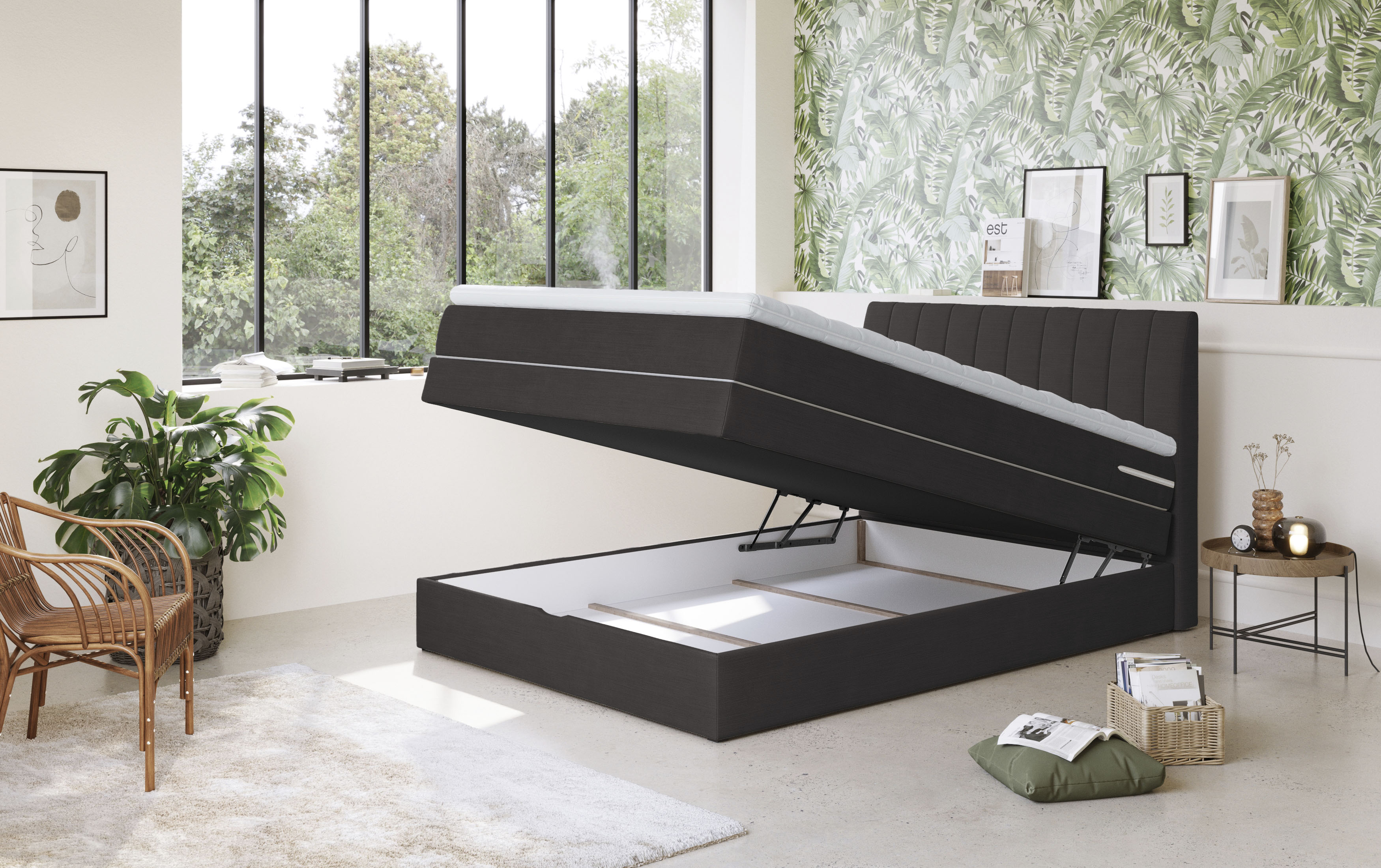 Thumbnail - COTTA Boxspringbett "Shark inkl. Bettkasten und Topper" erhältlich in den Breiten 140x200cm, 160x200cm und 180x200cm