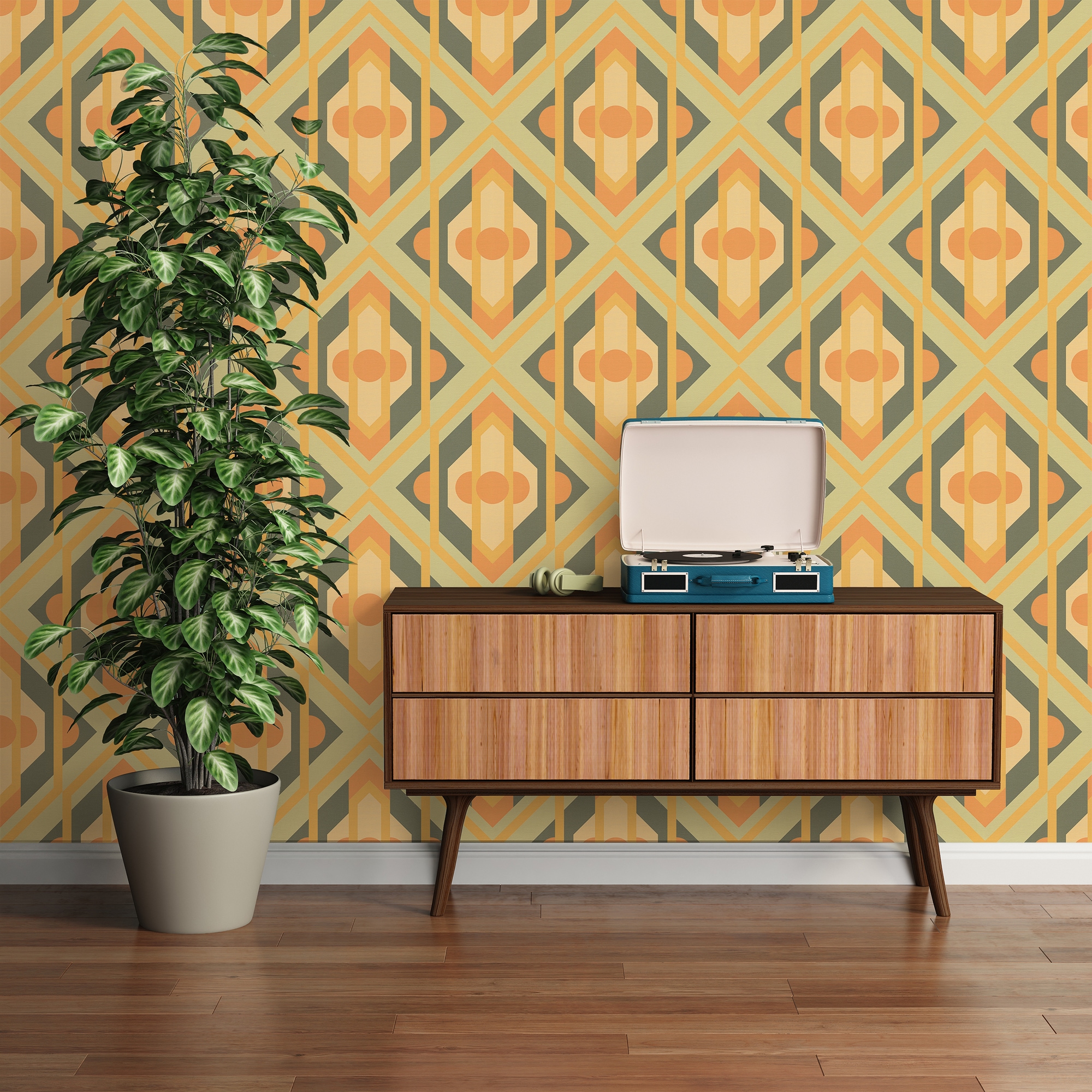A.S. Création "Retro Chic 3D-Tapete Mustertapete Grafik 3D" matt strukturiert Vliestapete Kunst für Schlafzimmer Küche Wohnzimmer 3D Design modern