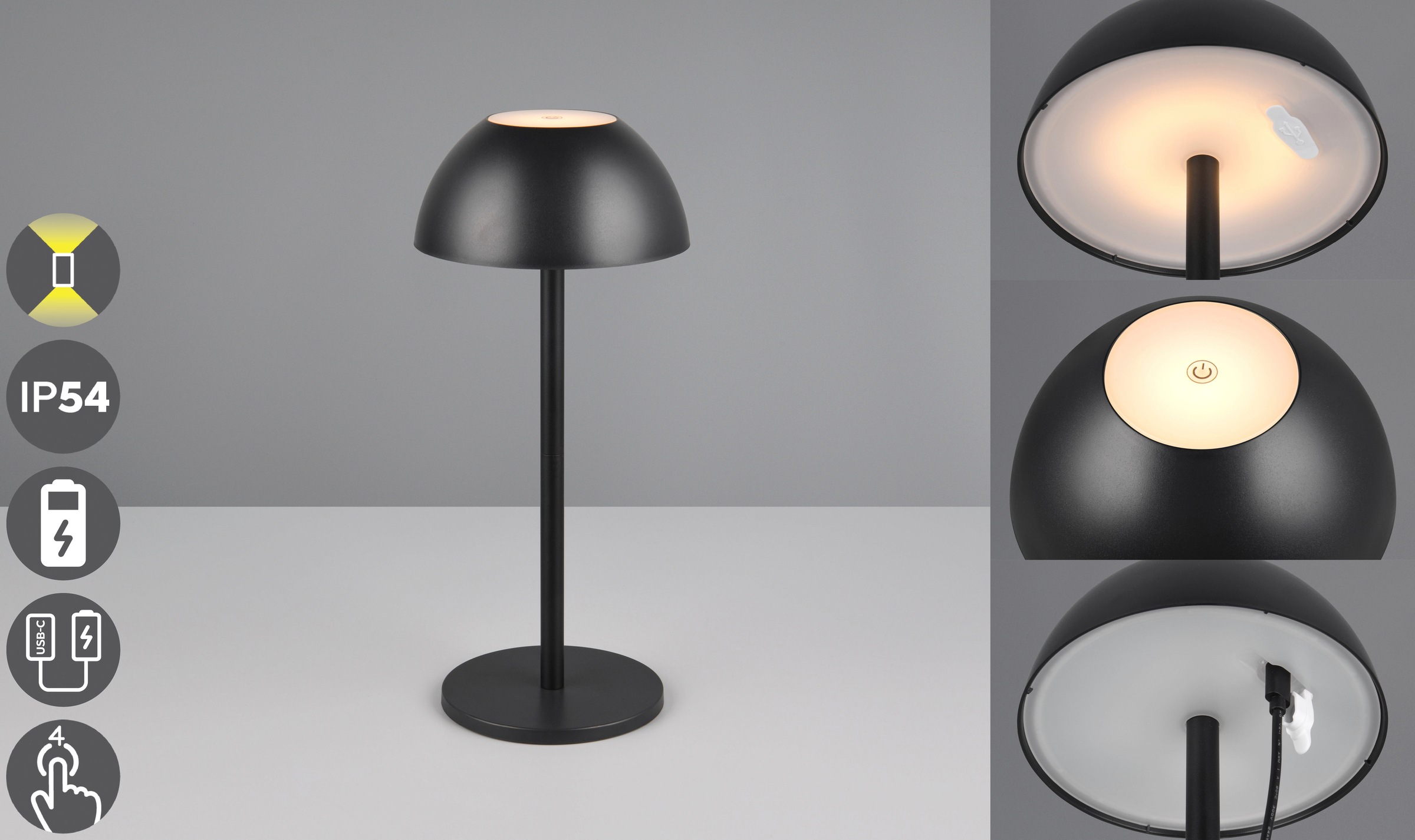 my home LED Außen-Tischleuchte "Abbey Tischleuchte (Stück)" LED-Board 1 Stk günstig online kaufen