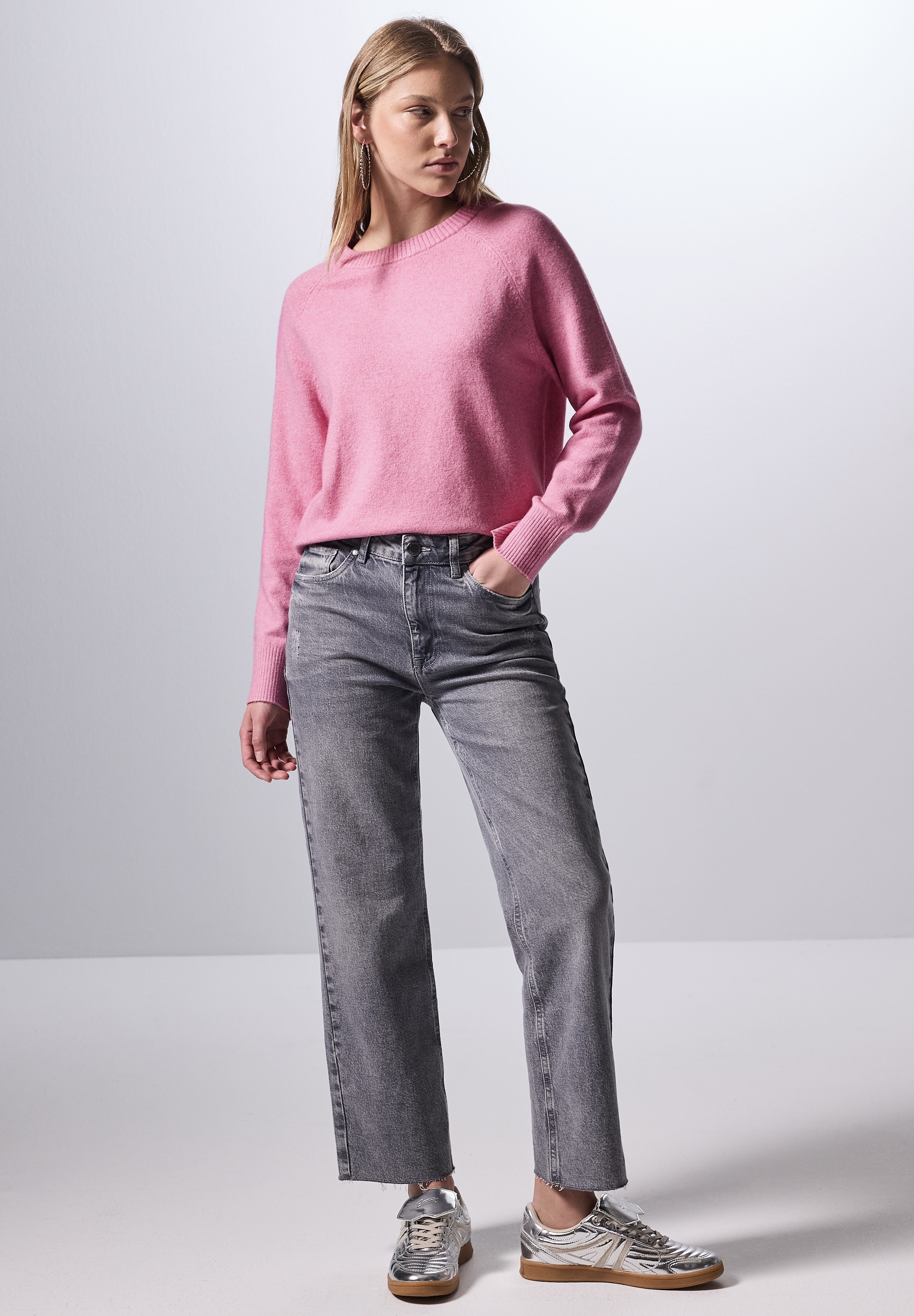 STREET ONE STUDIO Strickpullover, im soften Baumwoll-Mix