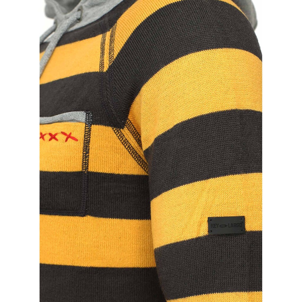 Key Largo Kapuzensweatshirt »POWER«, in tollem Streifen-Design
