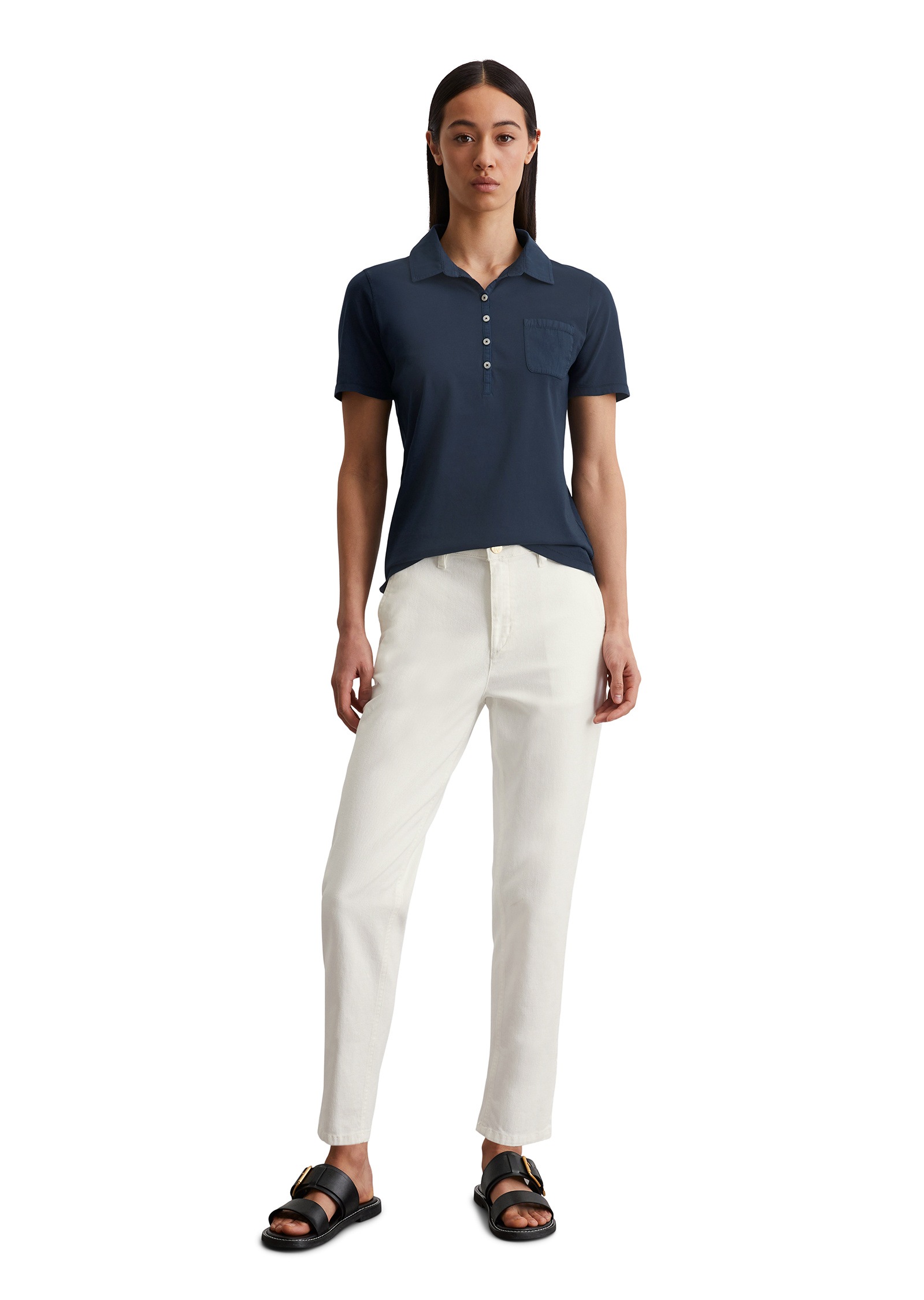 Marc O'Polo Poloshirt »mit Material-Mix-Details«
