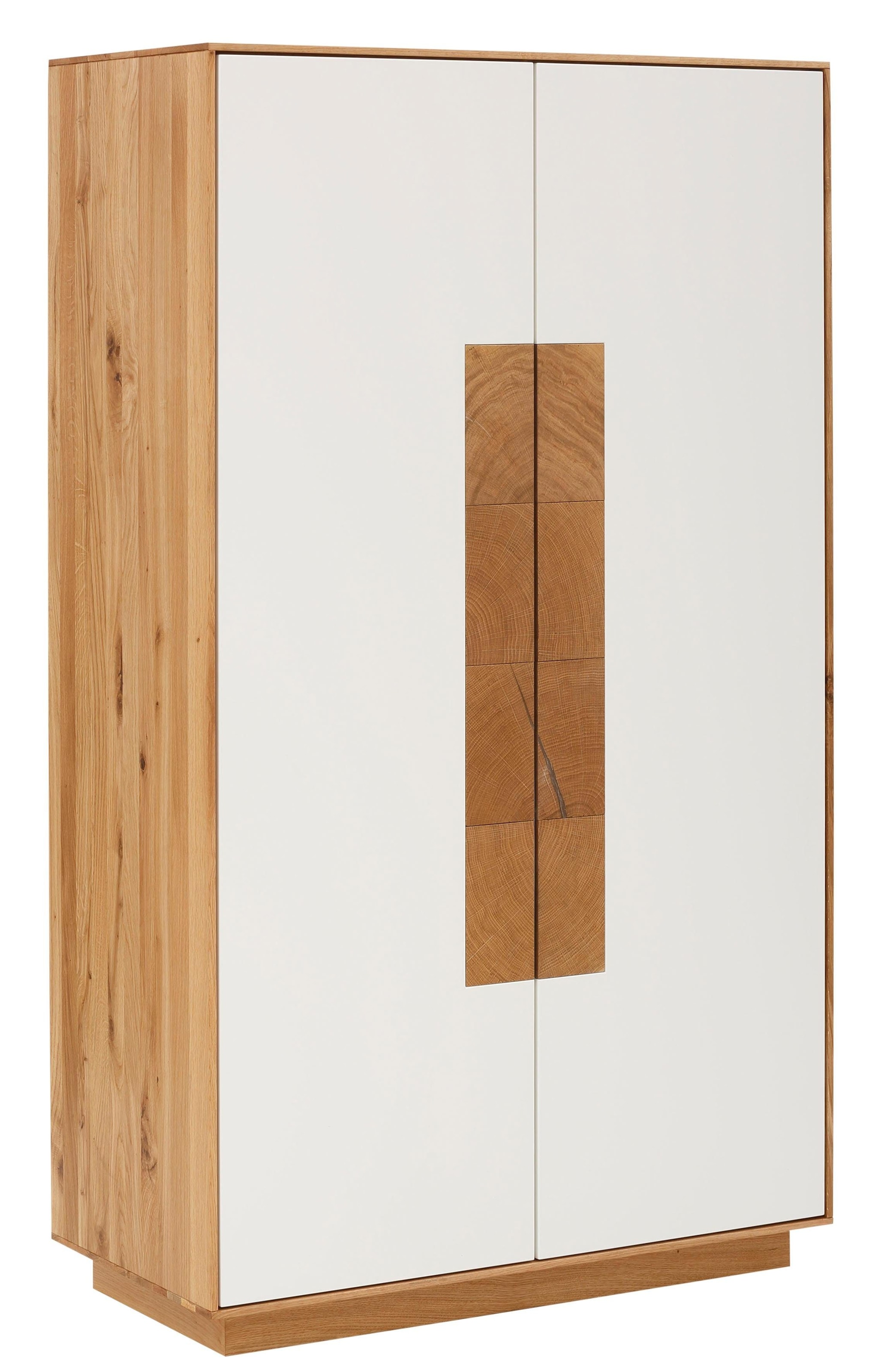 whiteoak Highboard »Lanzo«, aus massivem Eichenholz in hochwertiger Verarbeitung