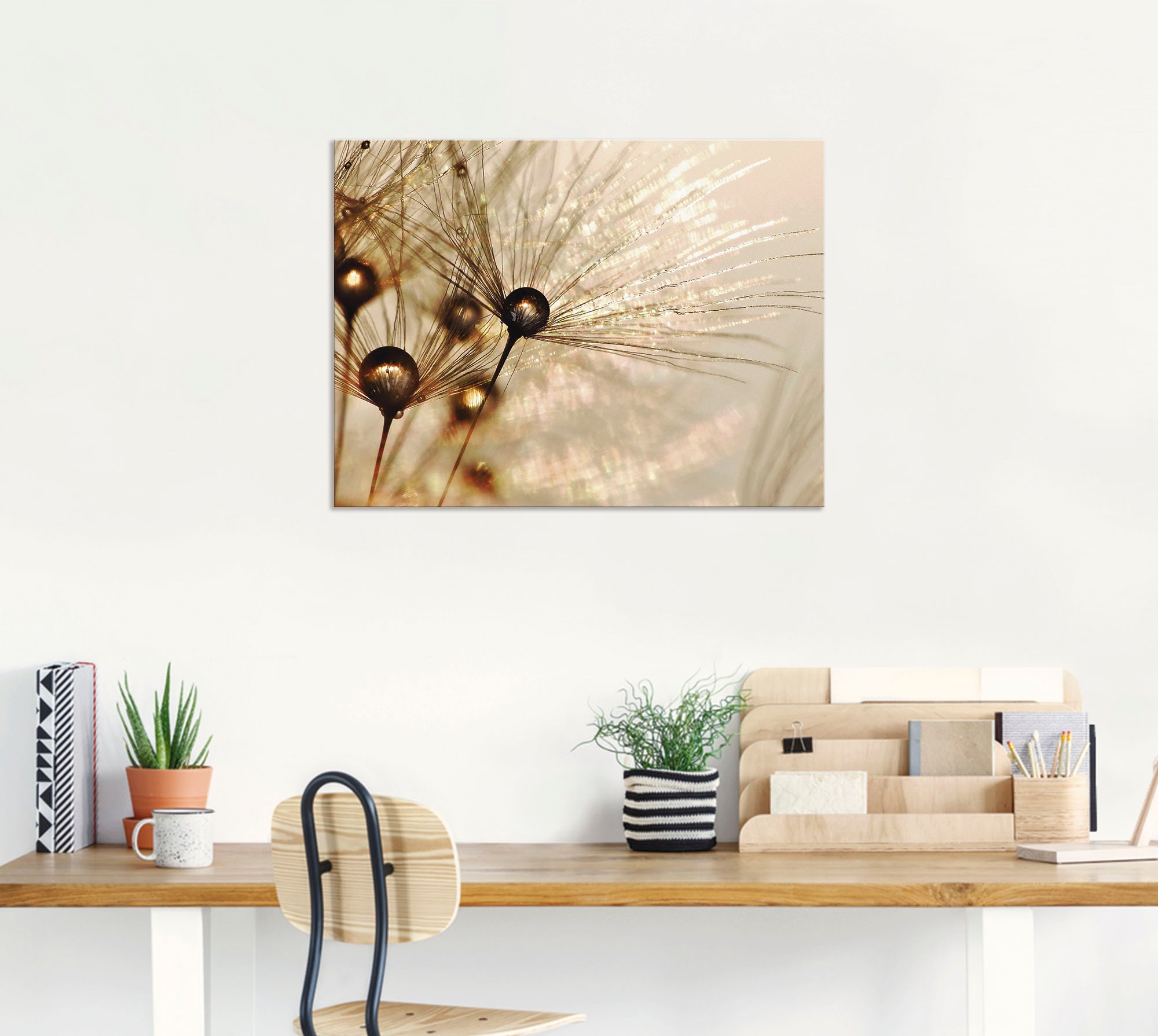 Artland Wandbild "Pusteblume Goldener Tropfen" Blumen 1 Stk. tlg. als Alubi günstig online kaufen