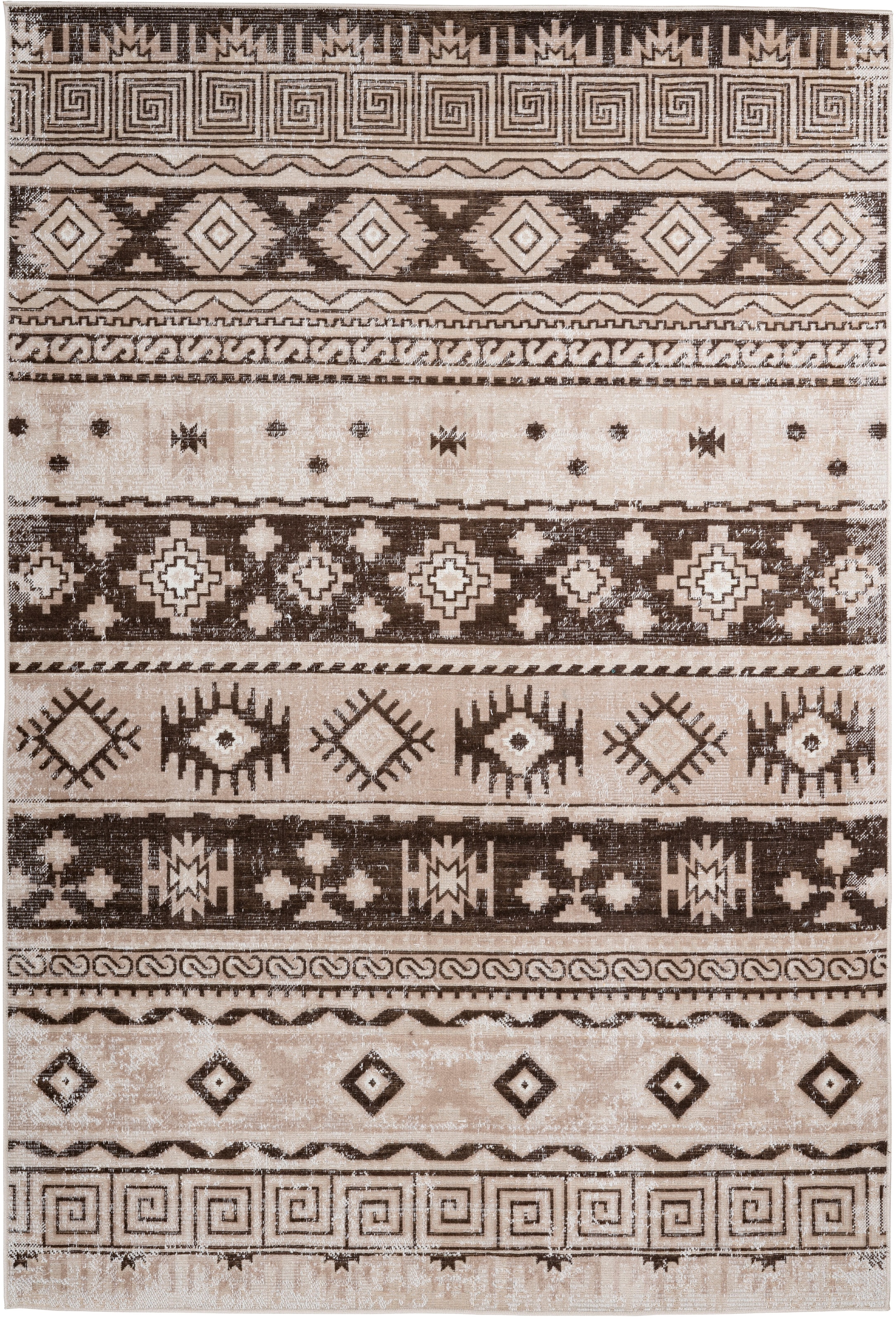 me gusta Teppich »Ariya 325«, rechteckig, 6 mm Höhe, Flachflor, gekettelt, Wohnzimmer
