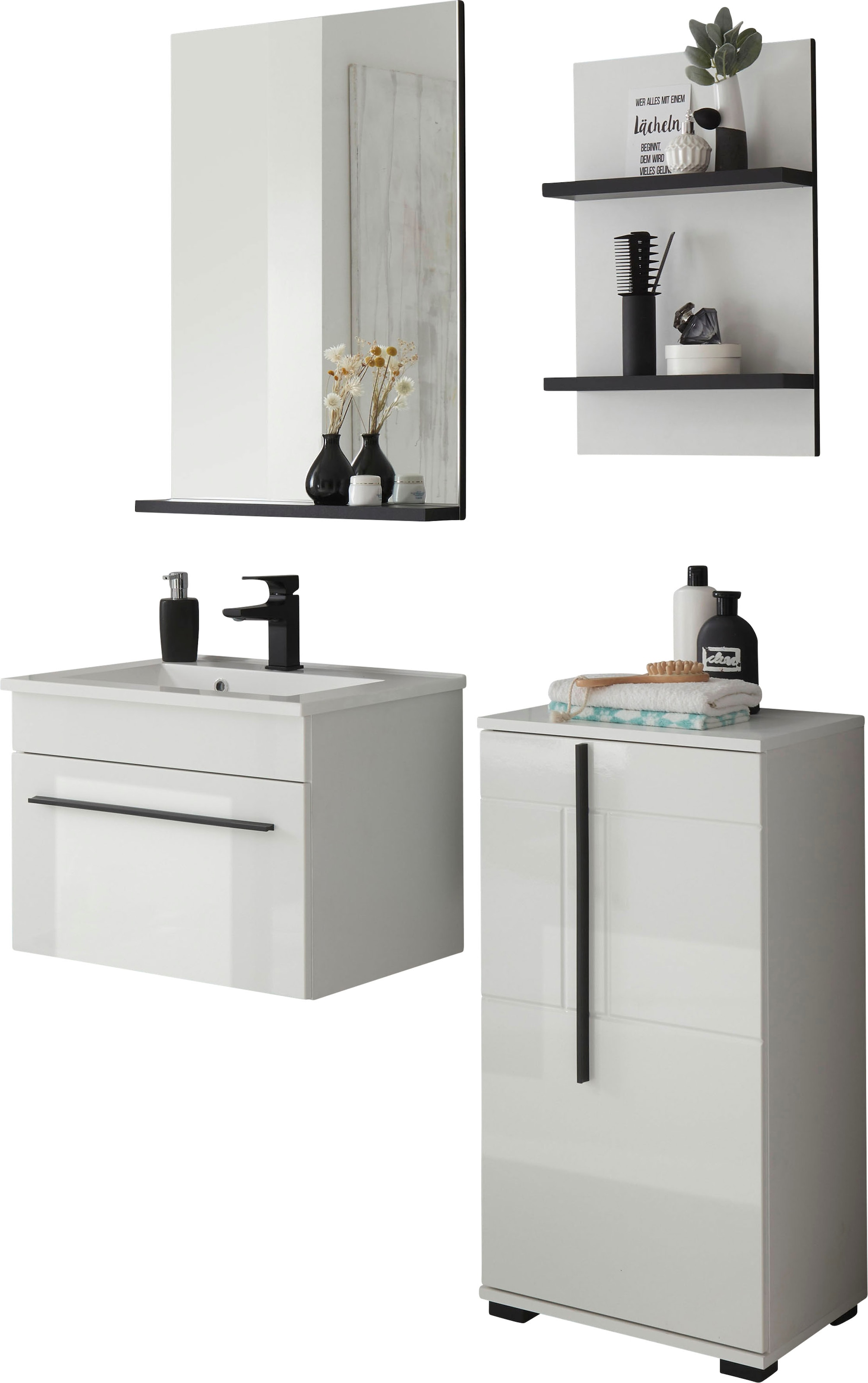 INOSIGN Badmöbel-Set "Cantara, Bad im modernen Design, 4-teiliges Badezimme günstig online kaufen