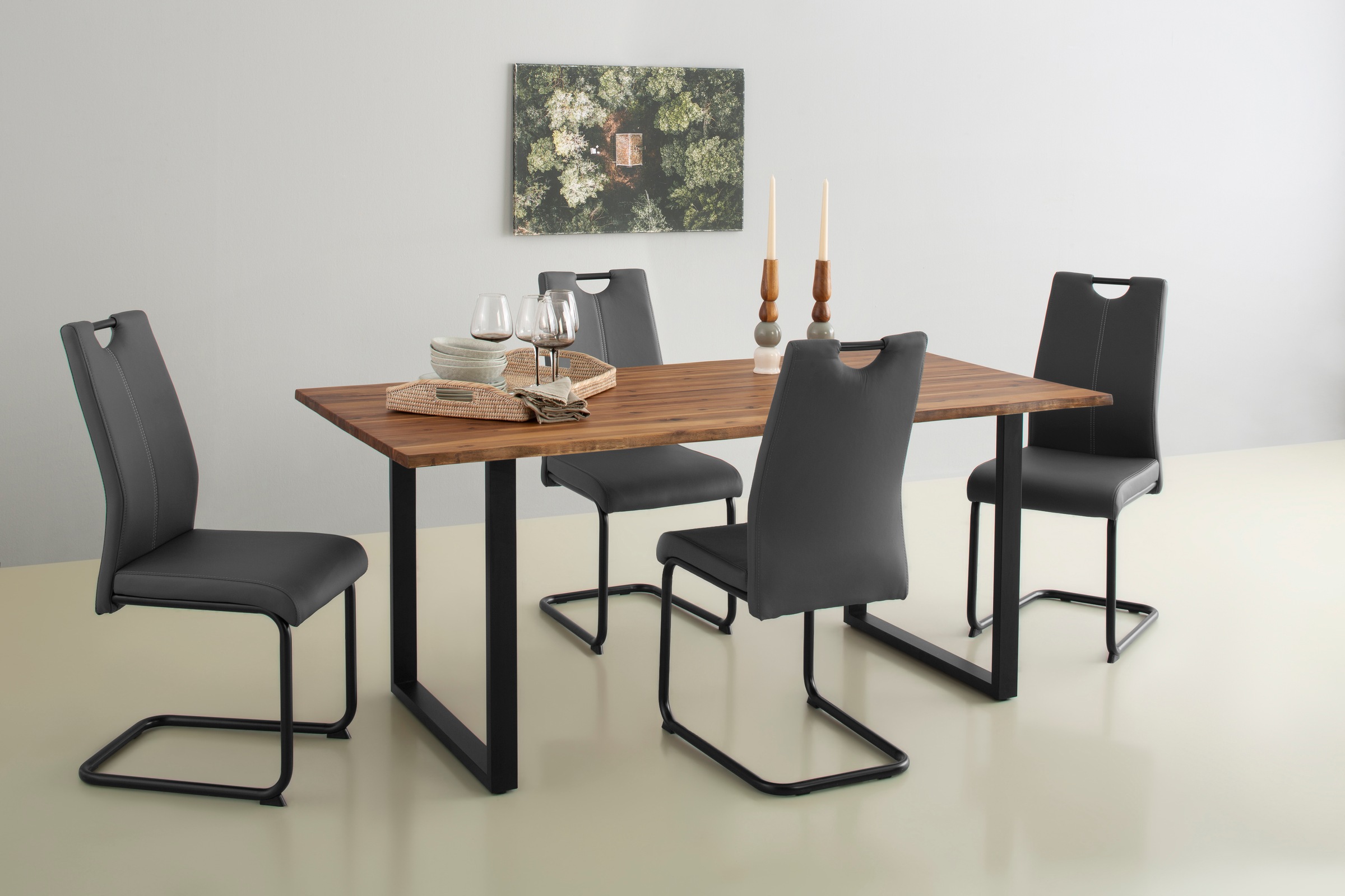 HELA Freischwinger "CORA" (Set) 2 Stk.Tragegriff in schwarz günstig online kaufen