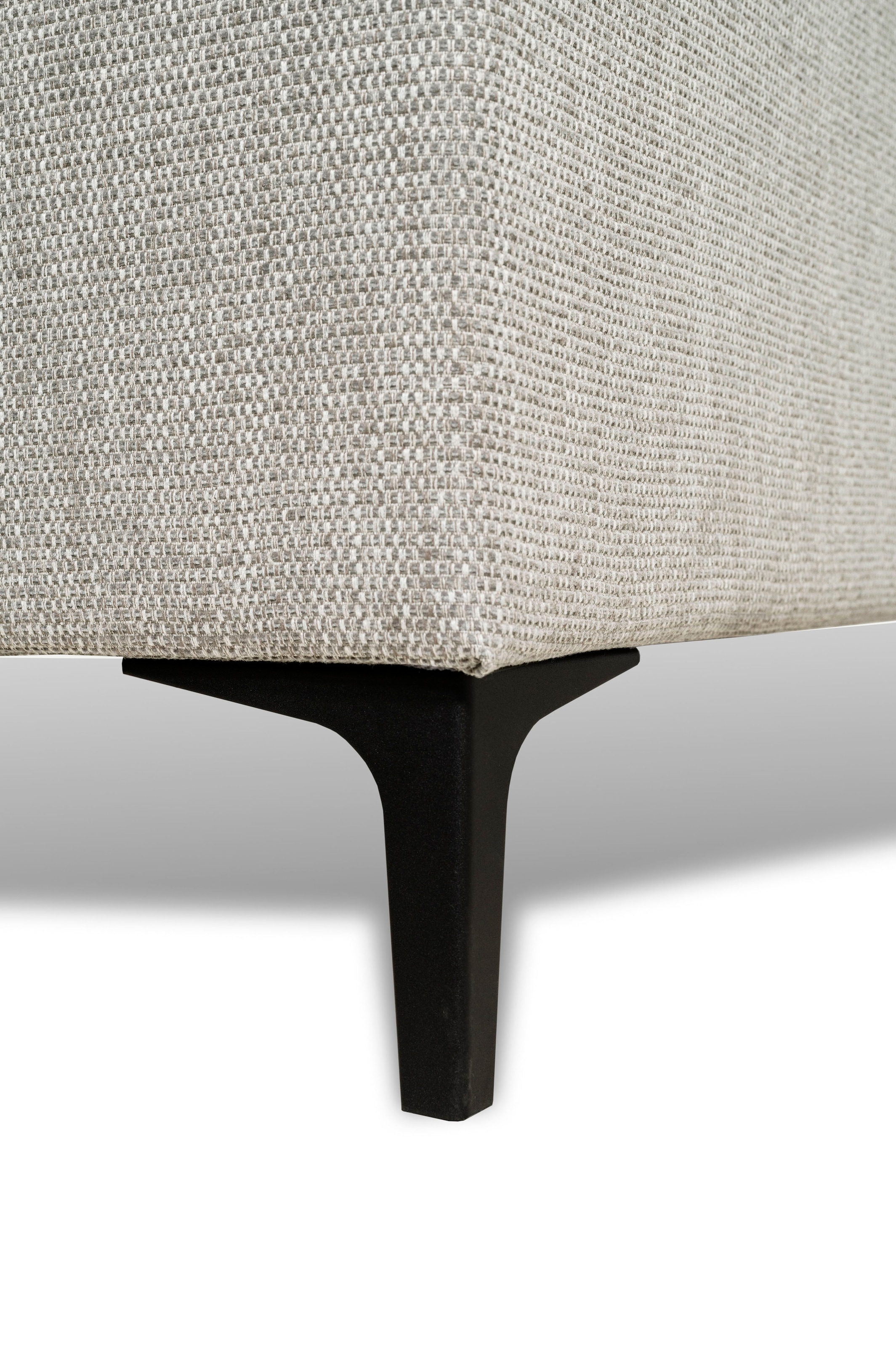 OTTO home Wohnlandschaft »OLAND Flachgewebe U-Form, XXL, B: 345 cm, Skandi-Design« U-Form, 345 cm, Wellenunterfederung, Skandi-Design, Metallfüße
