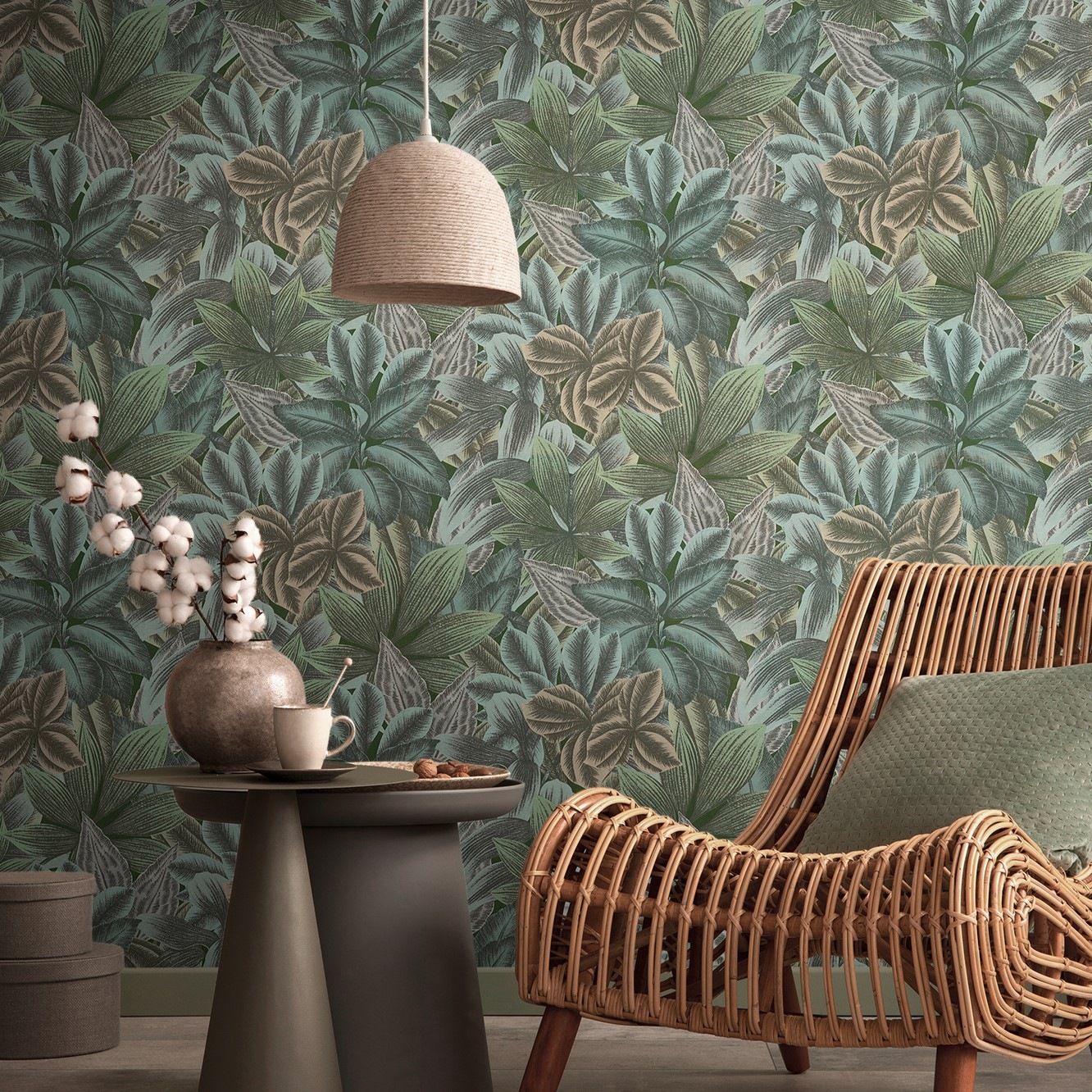 living walls Vliestapete »Metropolitan Stories. Travel Styles. Tapete Dschungel«, matt-gemustert-neutral, Dschungel-Fapete Floral Tapeten Wohnzimmer Schlafzimmer Küche Design