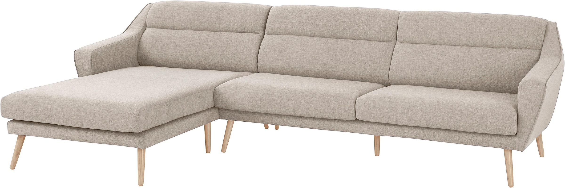 OTTO home Ecksofa "Bille L-Form" mit Naht im Rückenkissen und Beinen aus Ei günstig online kaufen