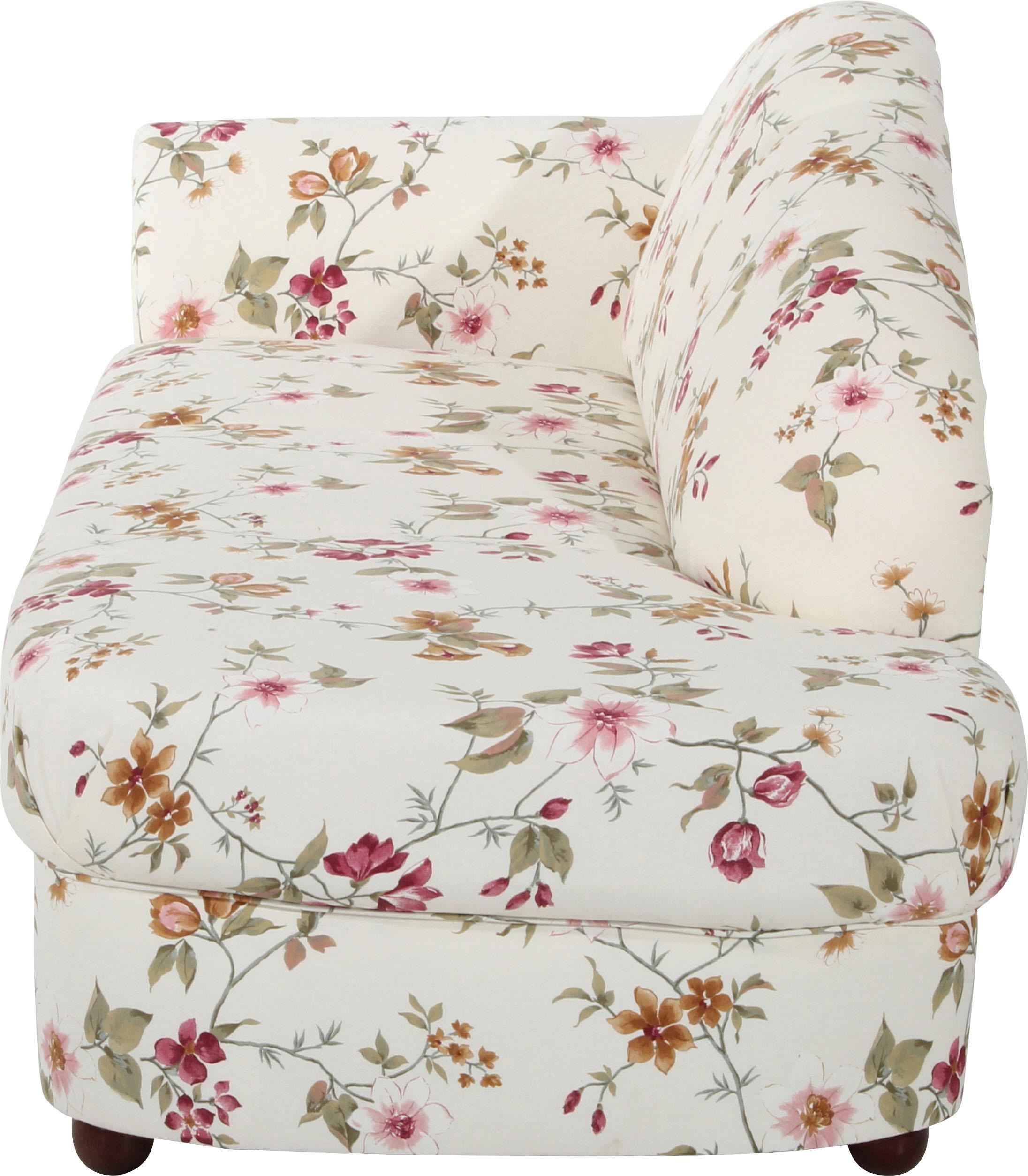 Max Winzer® Recamiere »floraler Bezug, klassisch elegant, guter Sitzkomfort, Solitärmöbel«, Armlehne wahlweise links oder rechts