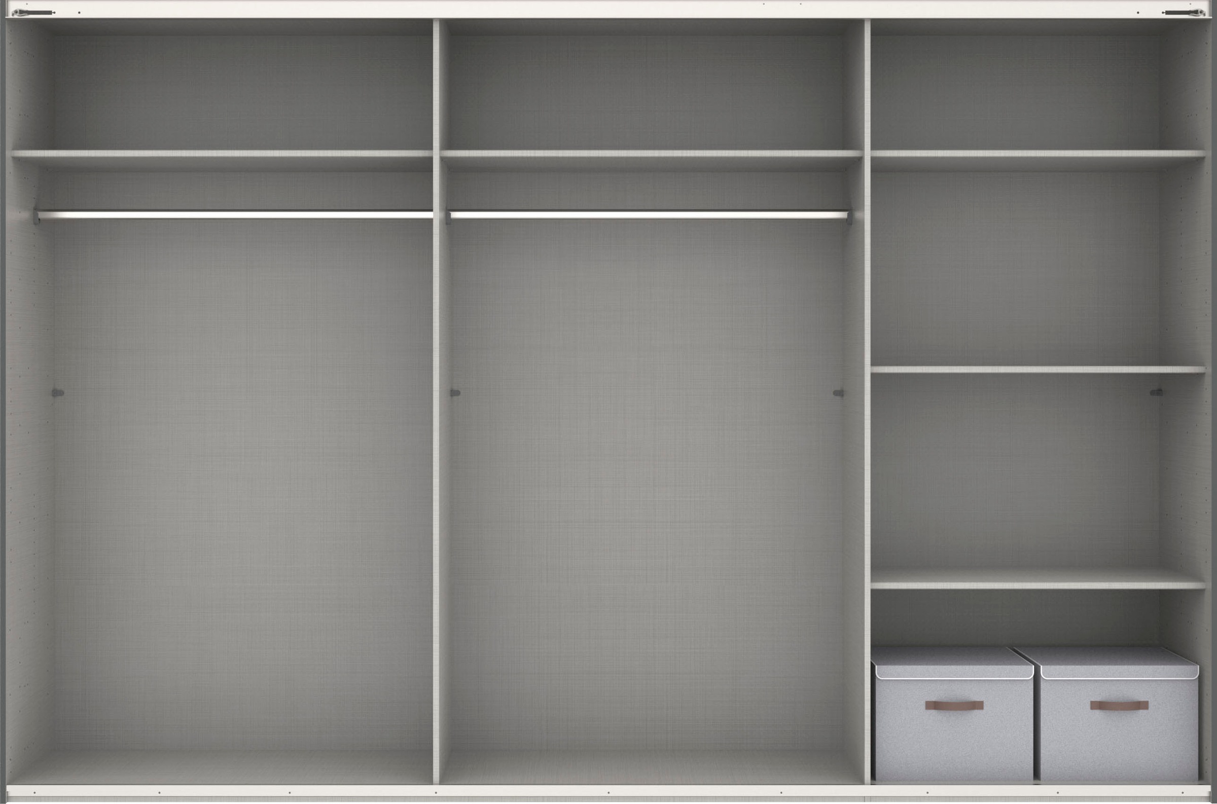 Thumbnail - Wimex Schwebetürenschrank "Norderstedt" INKLUSIVE 2 Stoffboxen und 2 zusätzliche Einlegeböden, mit Glastür