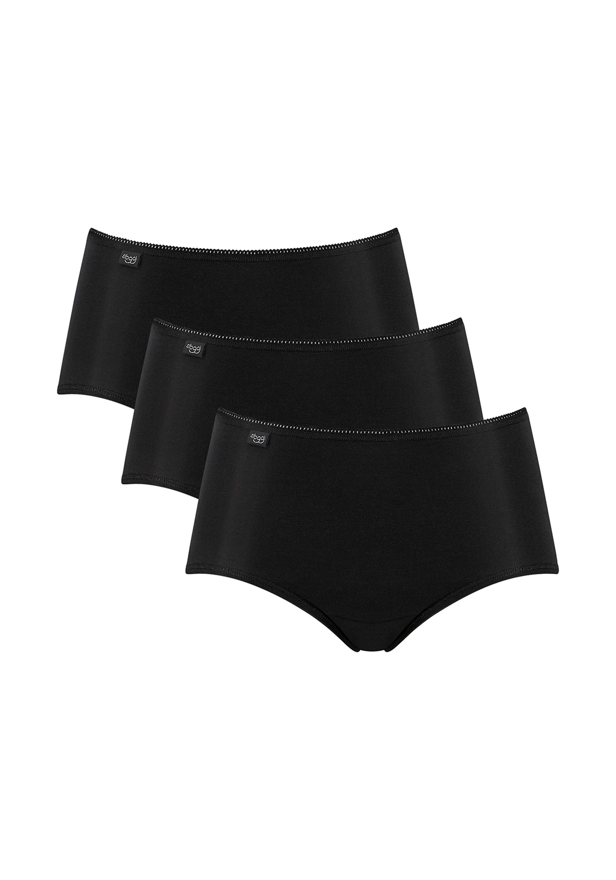 SLOGGI Damen Slip "Slip 3er Pack", Gr. 52, schwarz, Obermaterial: 88% Polyamid PA. 12% Elasthan EL., Unterhosen